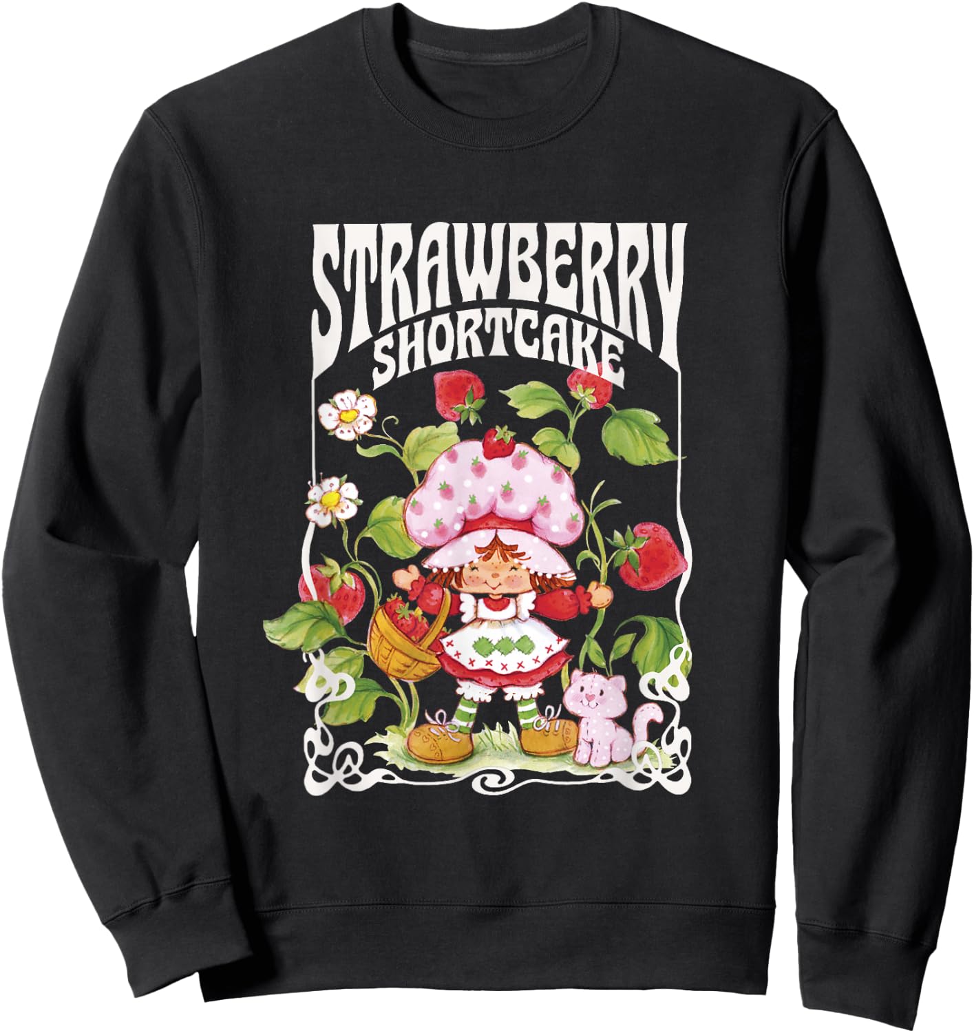 Strawberry Shortcake Life is Sweet Nouveau Berry Garden Sweatshirt - Sweatshirt | Black
