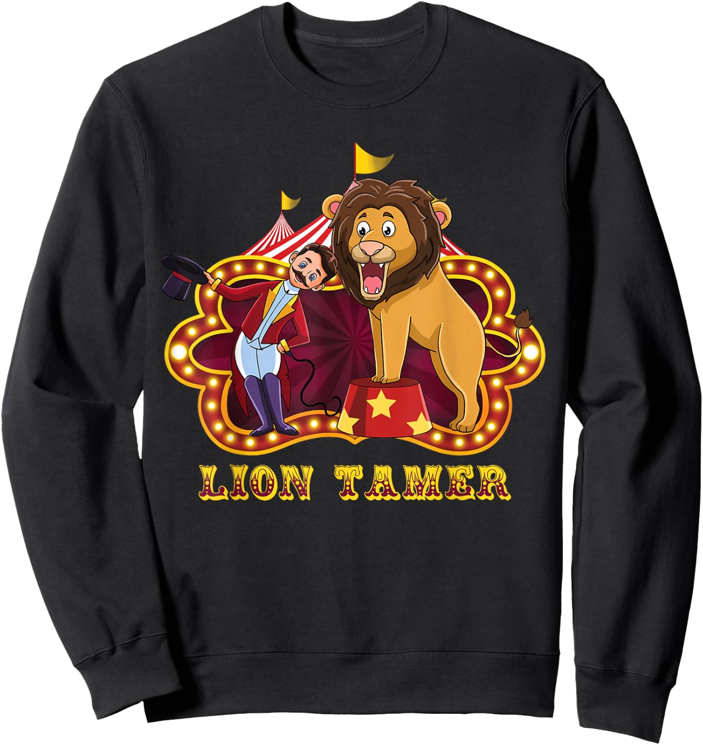 Children's Lion Tamer Circus Employee Carnival Theme Party Sweatshirt - Sweatshirt | Black