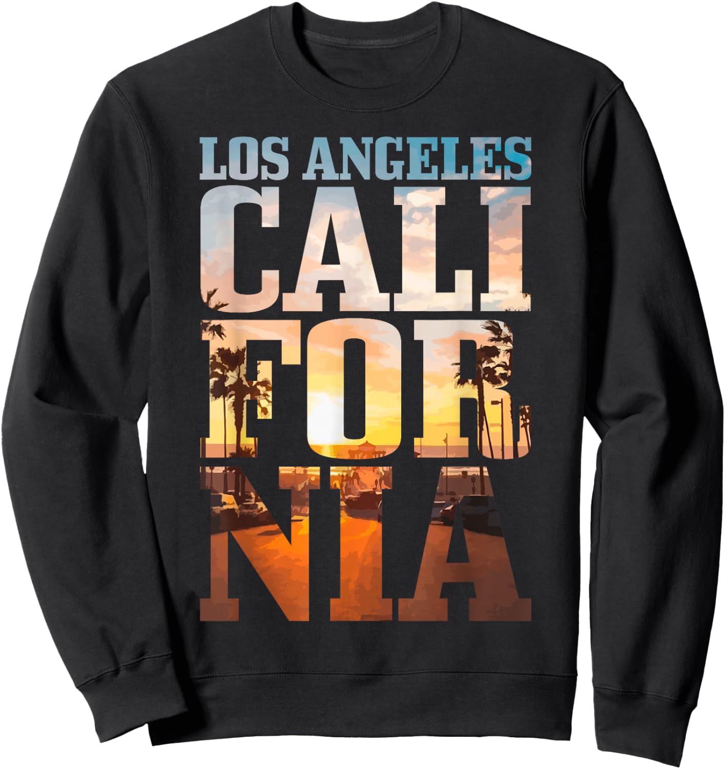 Los Angeles California Retro LA Vintage Small Sweatshirt - Sweatshirt | Black