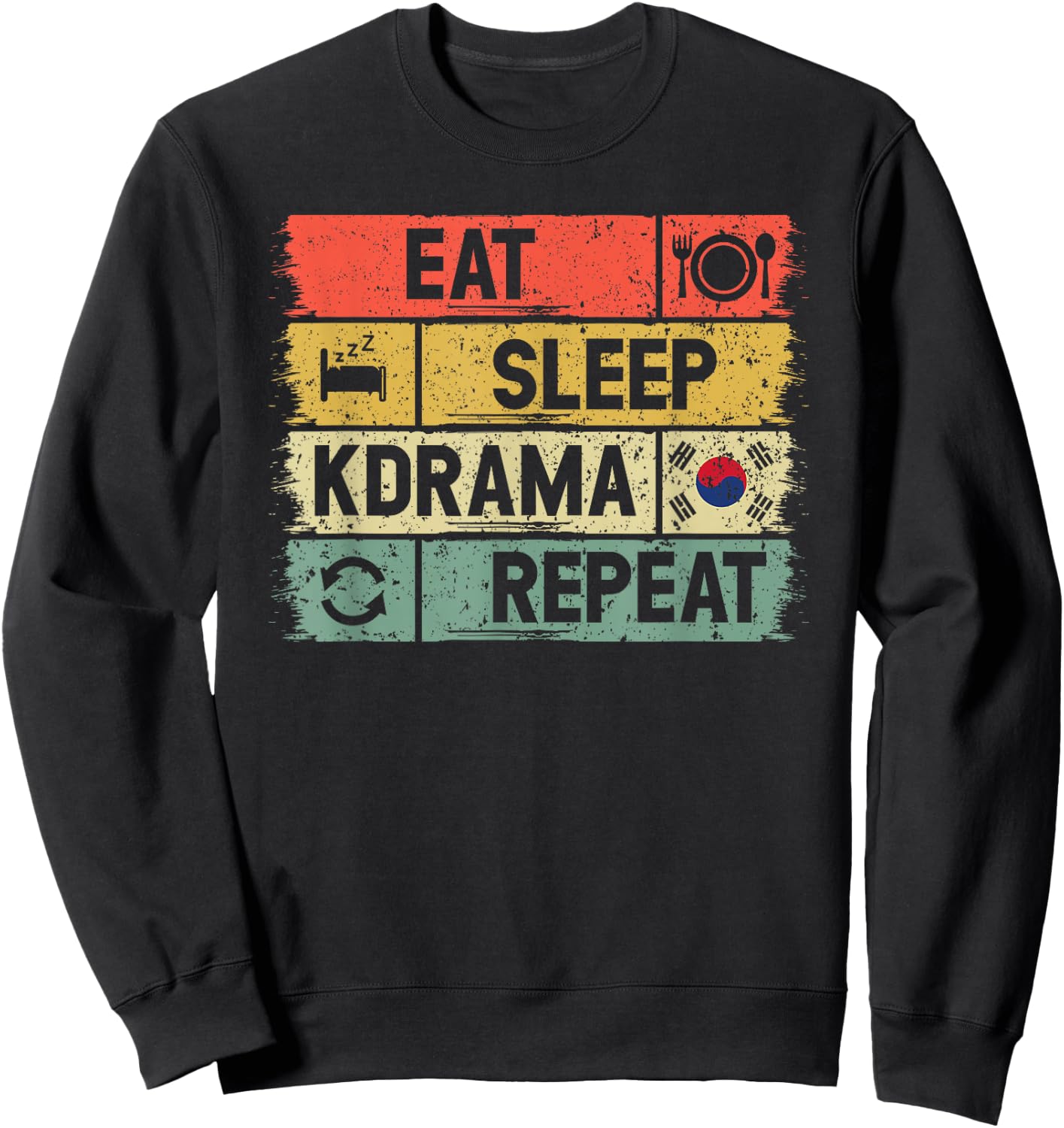 K Drama Oppa Korean Drama Finger Heart Saranghae K-Drama Sweatshirt - Sweatshirt | Black