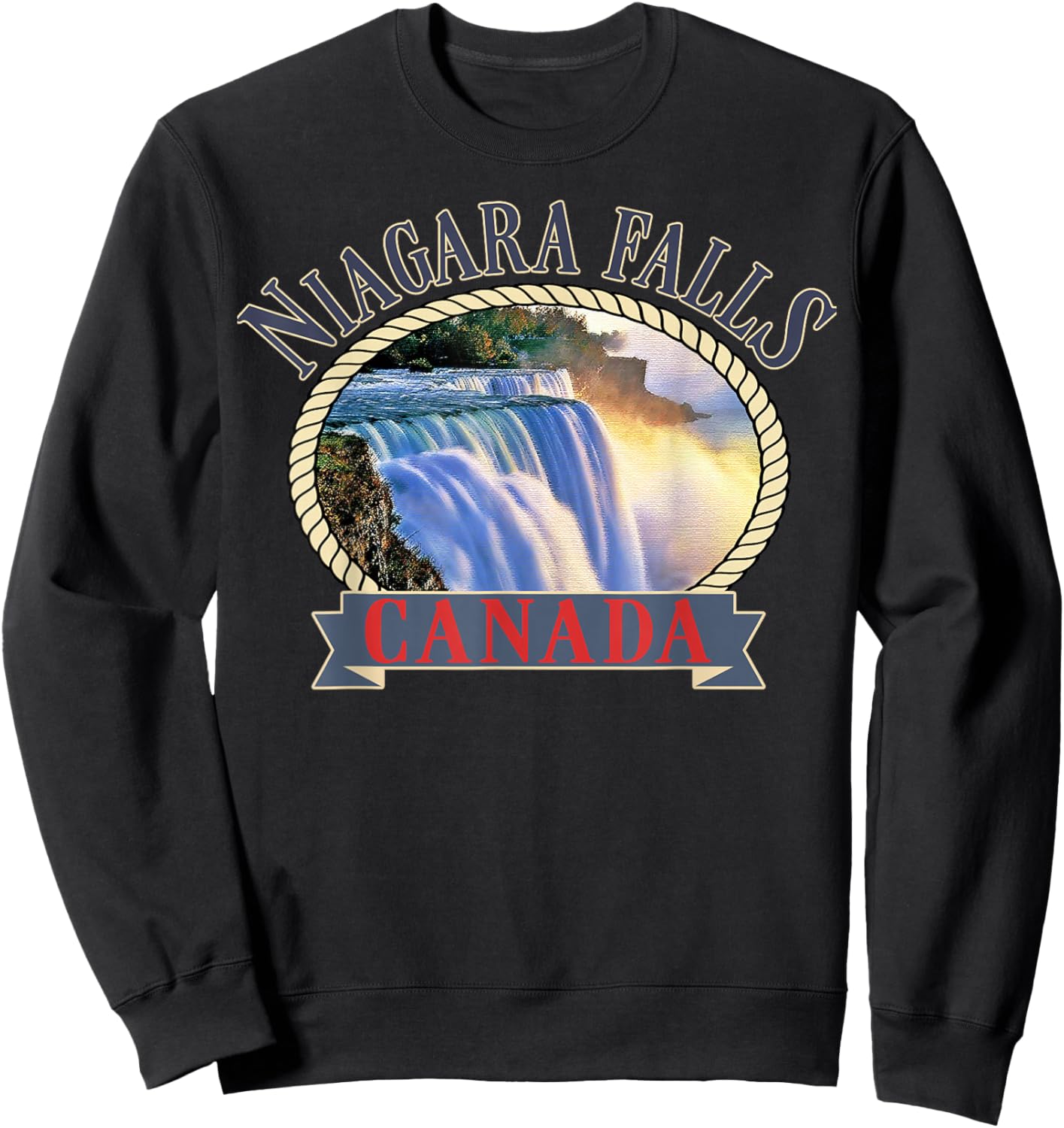 Niagara Falls Canada USA Nature river Sweatshirt - Sweatshirt | Black
