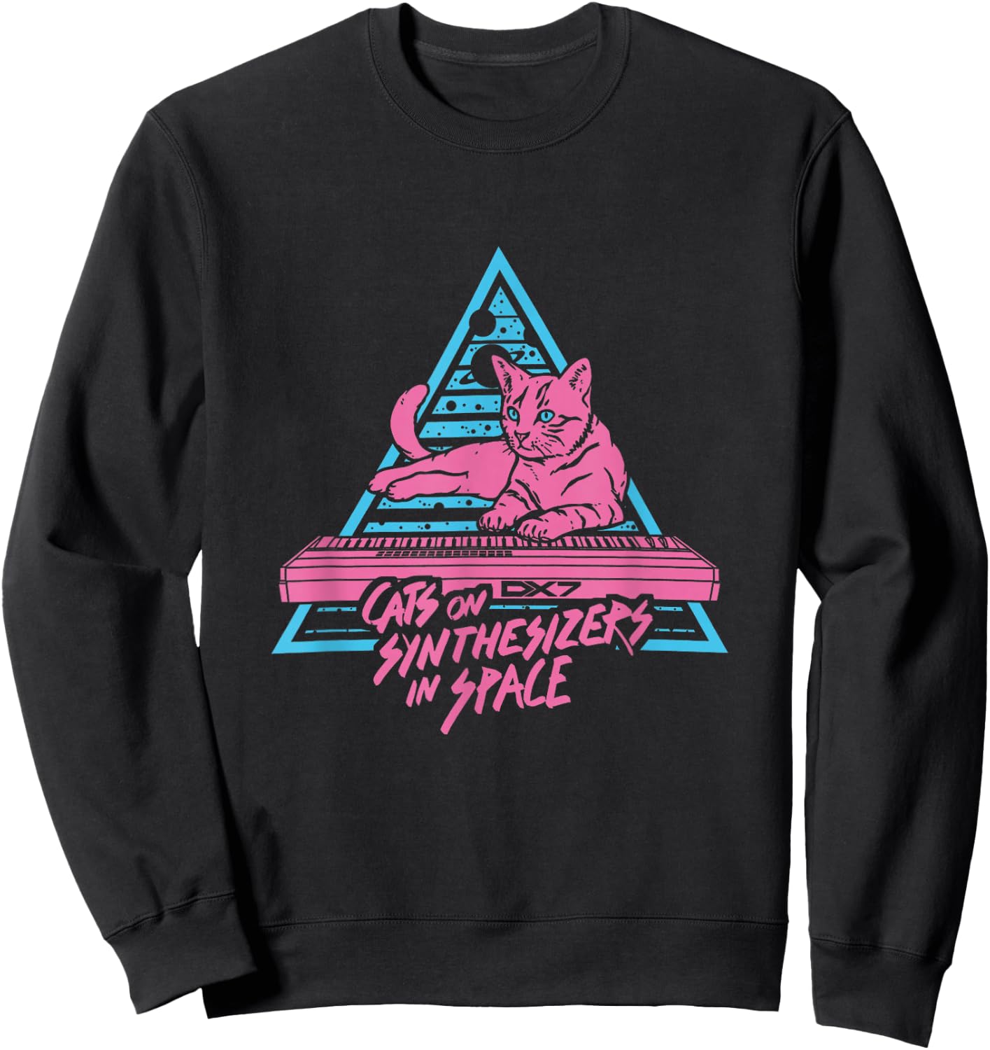 Cats On Synthesizers In Space Cat Owner Sweatshirt - Sweatshirt | Black