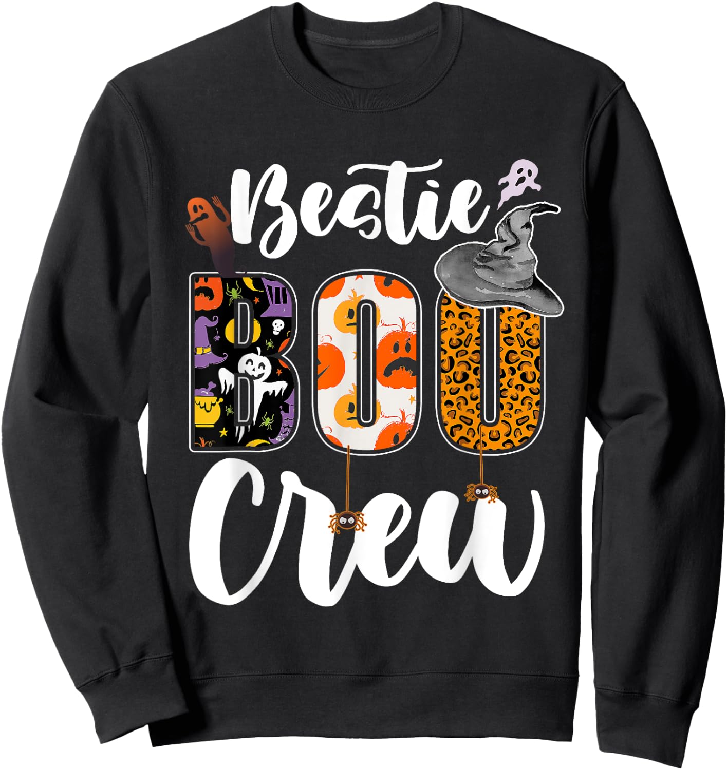 Bestie Boo Crew Halloween Matching BFF Sweatshirt - Sweatshirt | Black