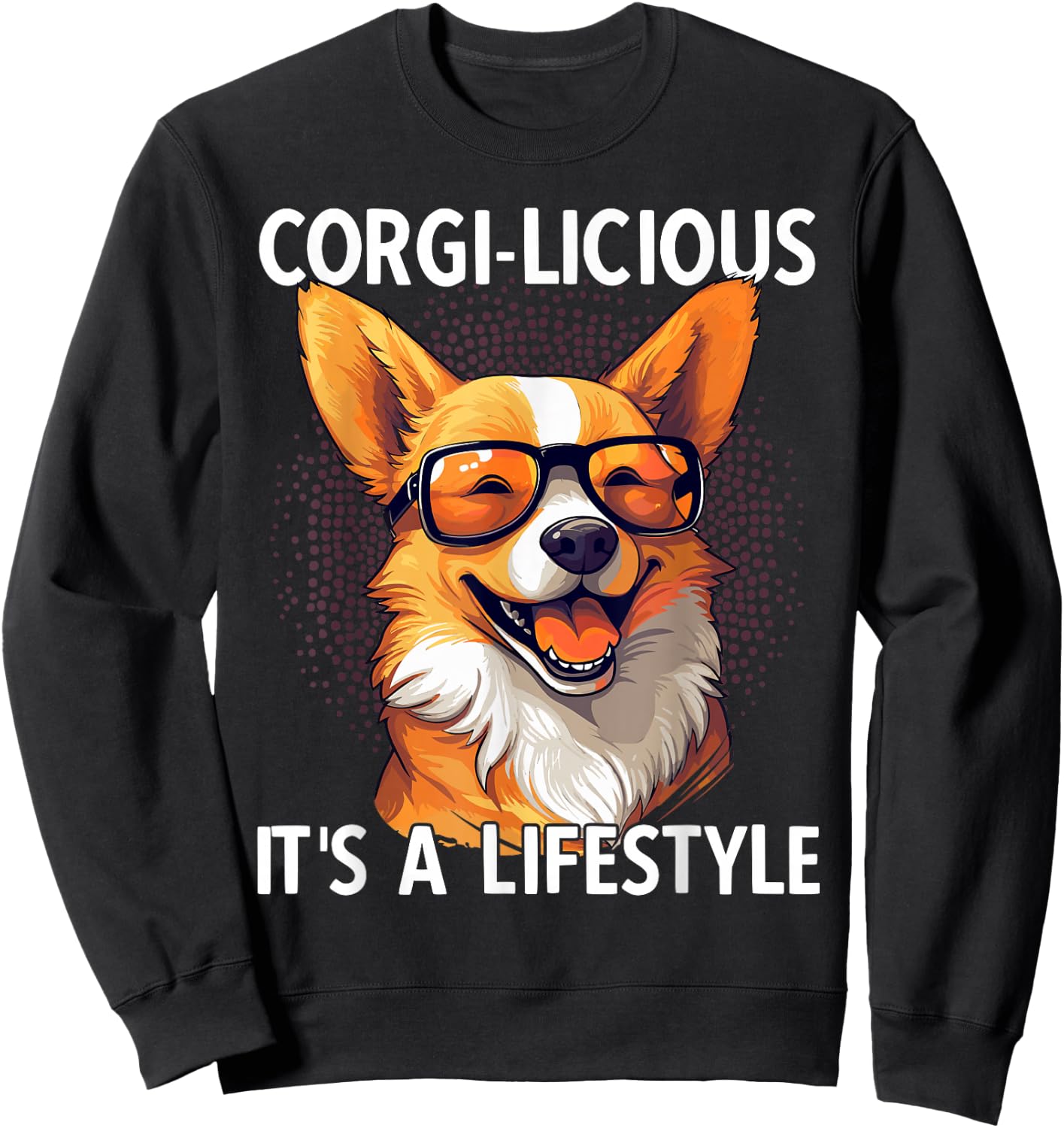 Corgi-licious Corgi Sweatshirt - Sweatshirt | Black