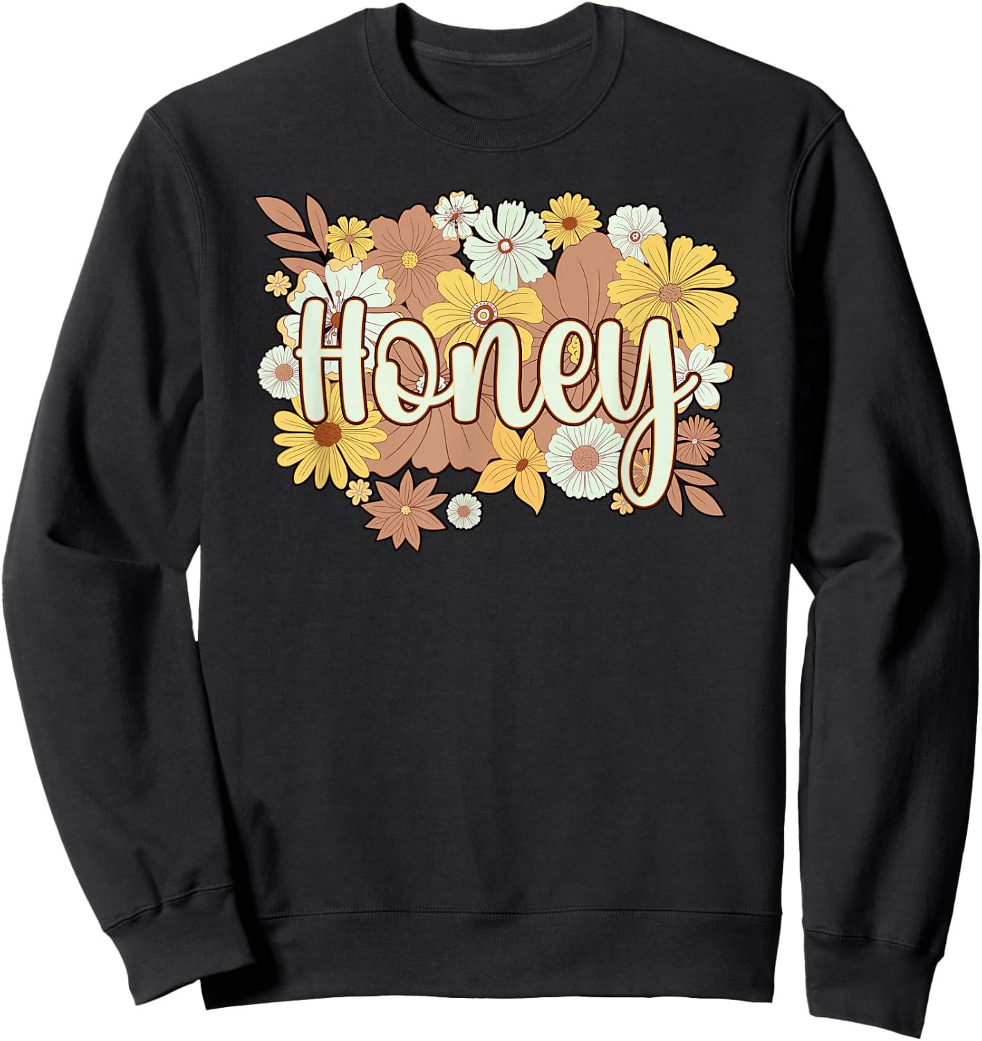 Honey Grandmother Flowers Honey Grandma Sweatshirt - Sweatshirt | Black