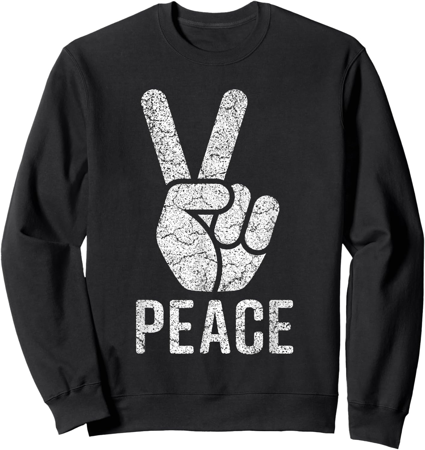 Peace Sign Shirt Women Men Kids Vintage 60s 70s Hippie Gift Sweatshirt - Sweatshirt | Black