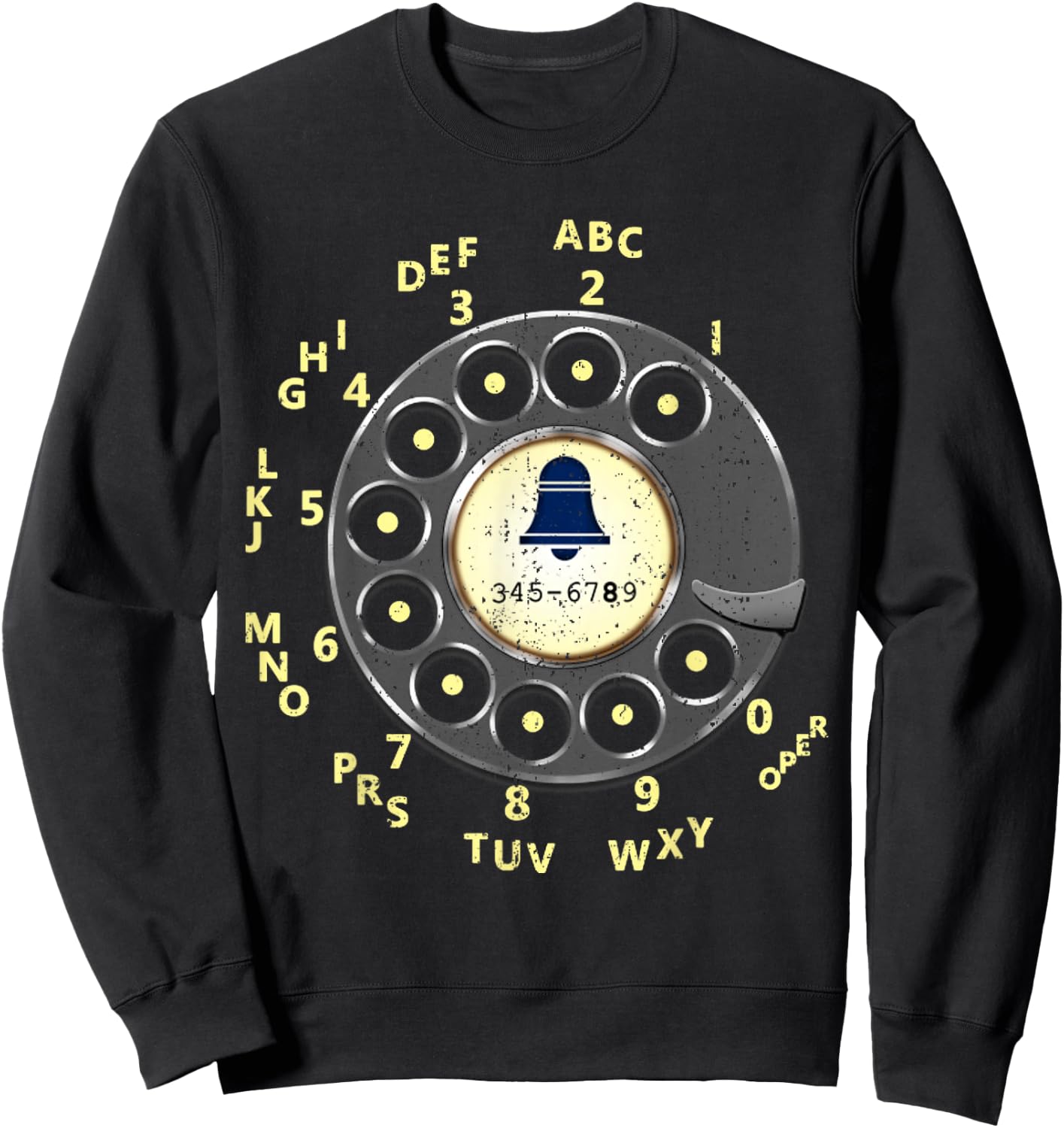 Vintage Retro Rotary Dial Telephone Sweatshirt - Sweatshirt | Black
