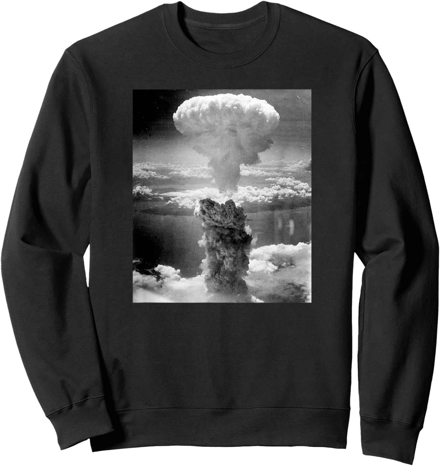 Atomic Bomb Nuclear Atomic Cloud Against Nuclear Test Nuclear Nuke Sweatshirt - Sweatshirt | Black