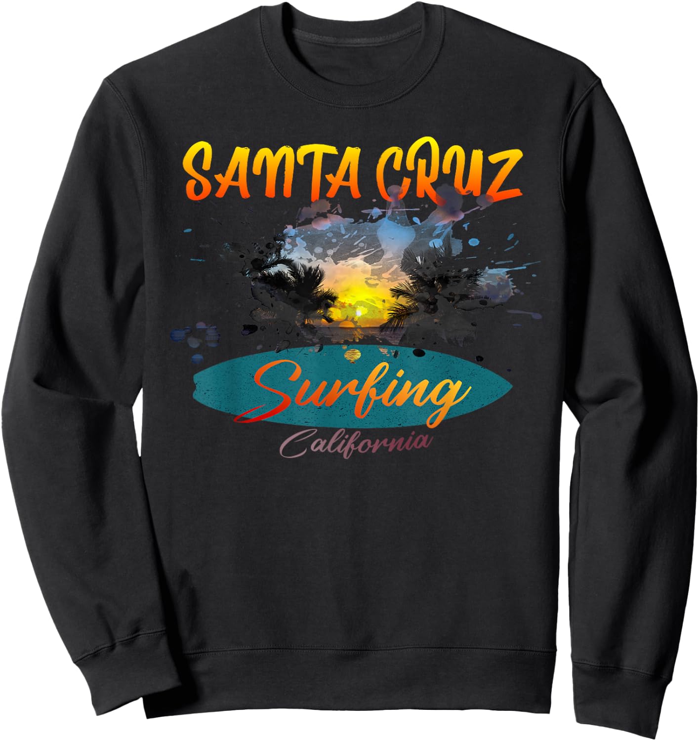 California Santa Cruz Surfing Sweatshirt - Sweatshirt | Black