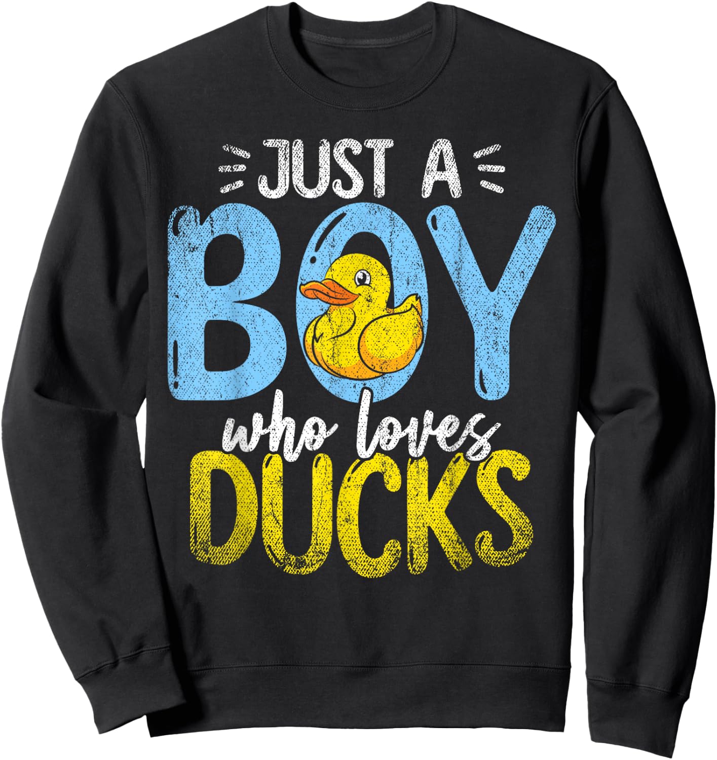 Nur ein Junge der Ducks liebt Badeente Sweatshirt - Sweatshirt | Black