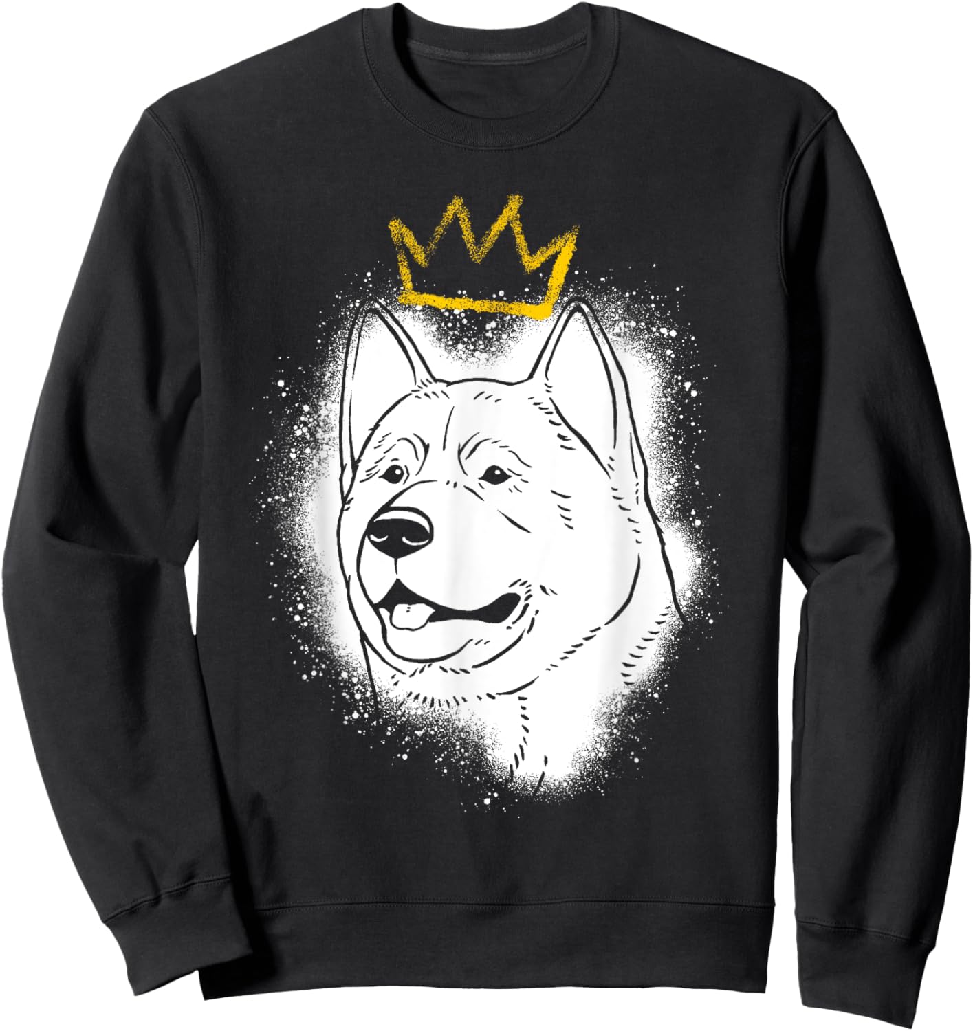 Akita with Crown Sweatshirt - Sweatshirt | Black