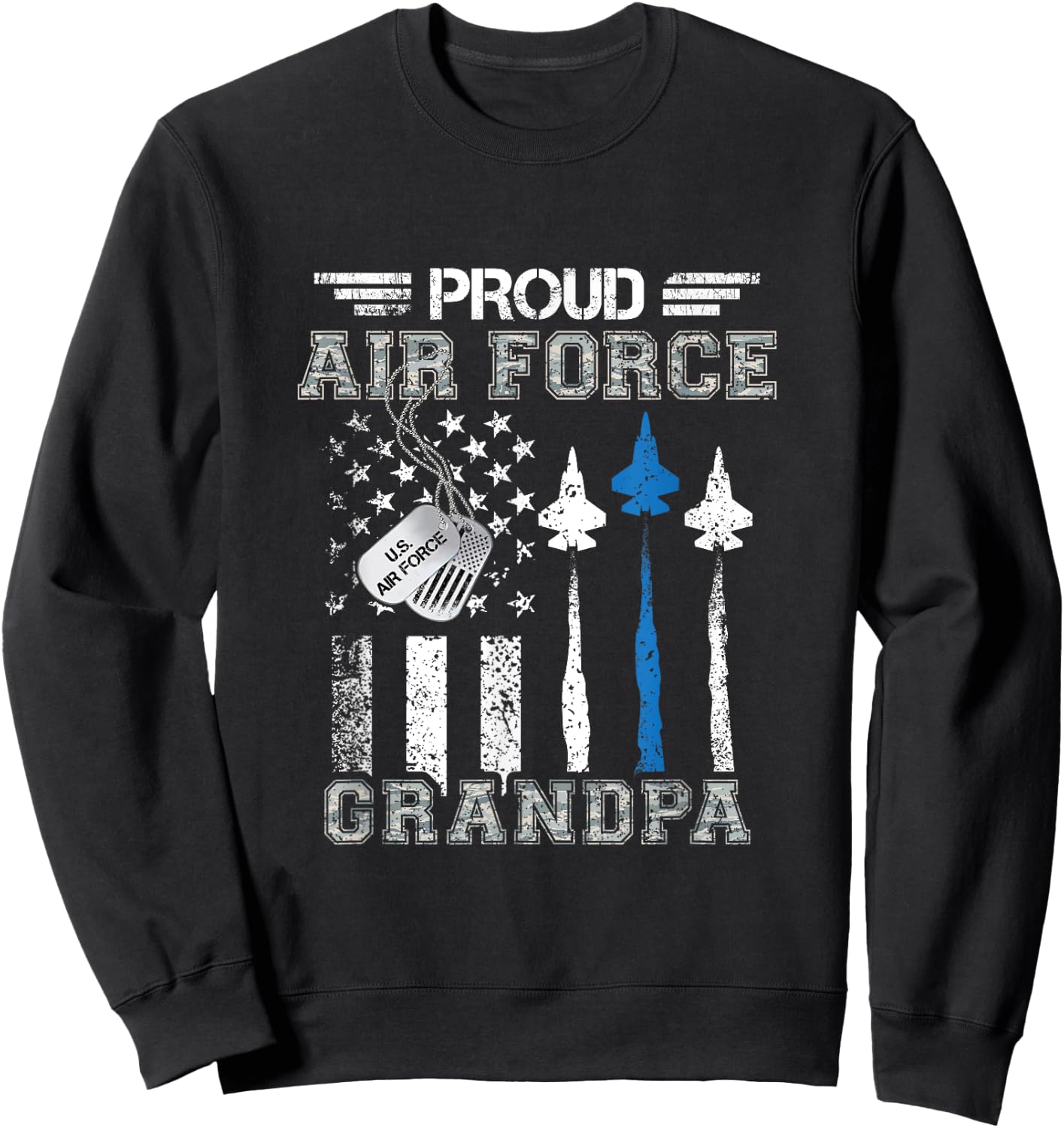 Grandpa Military Sweatshirt - Sweatshirt | Black