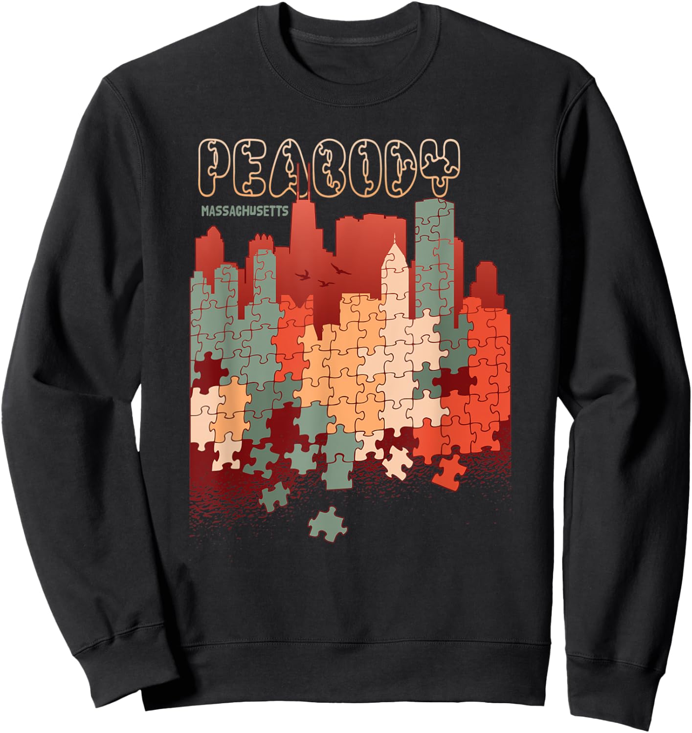 Peabody In Massachusetts Travel Souvenir Sweatshirt - Sweatshirt | Black
