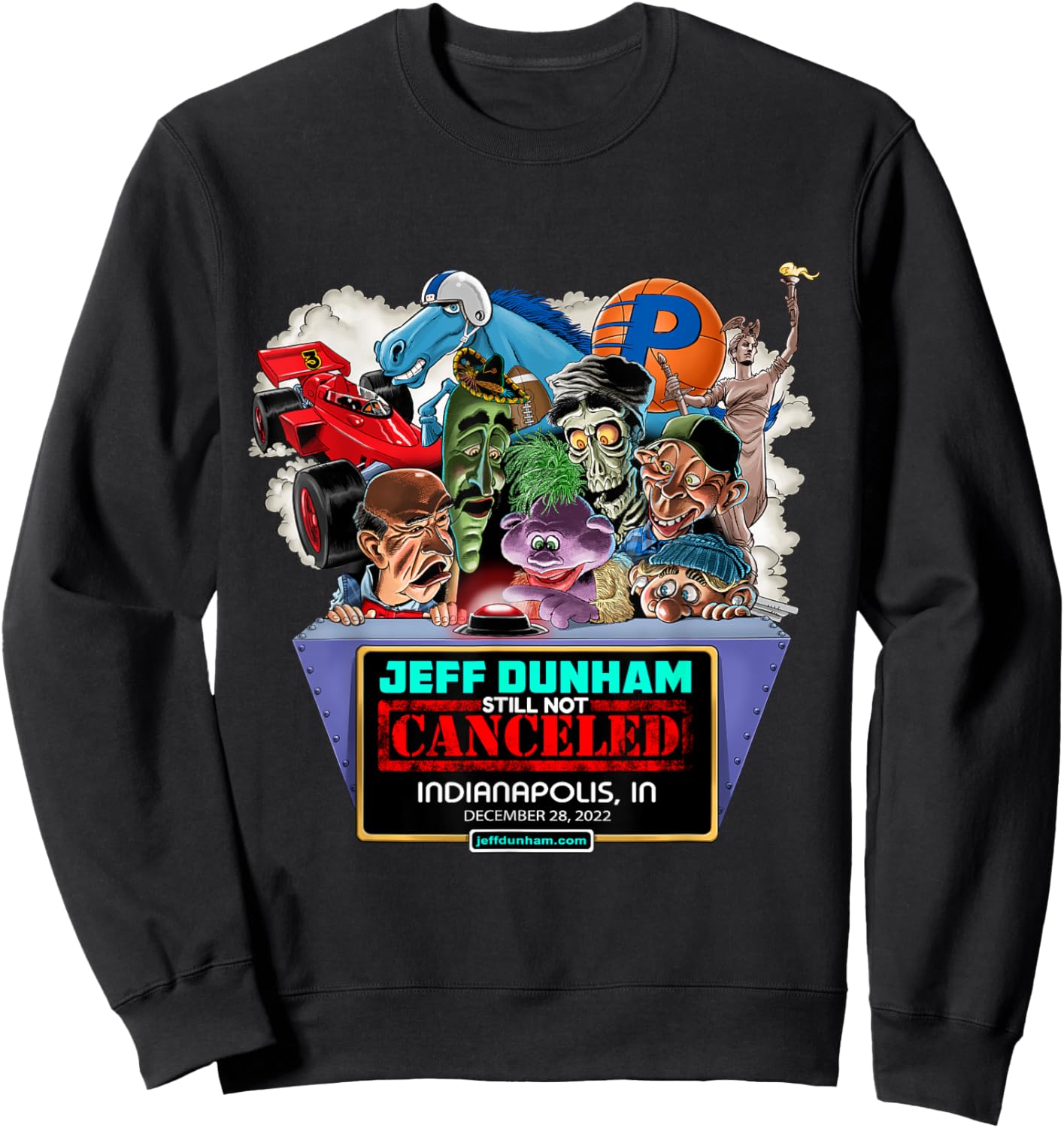 Jeff Dunham Indianapolis, IN (2022) Sweatshirt - Sweatshirt | Black
