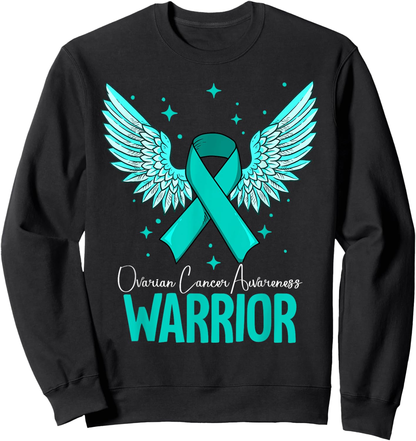 Warrior Ovarian Cancer Awareness Sweatshirt - Sweatshirt | Black