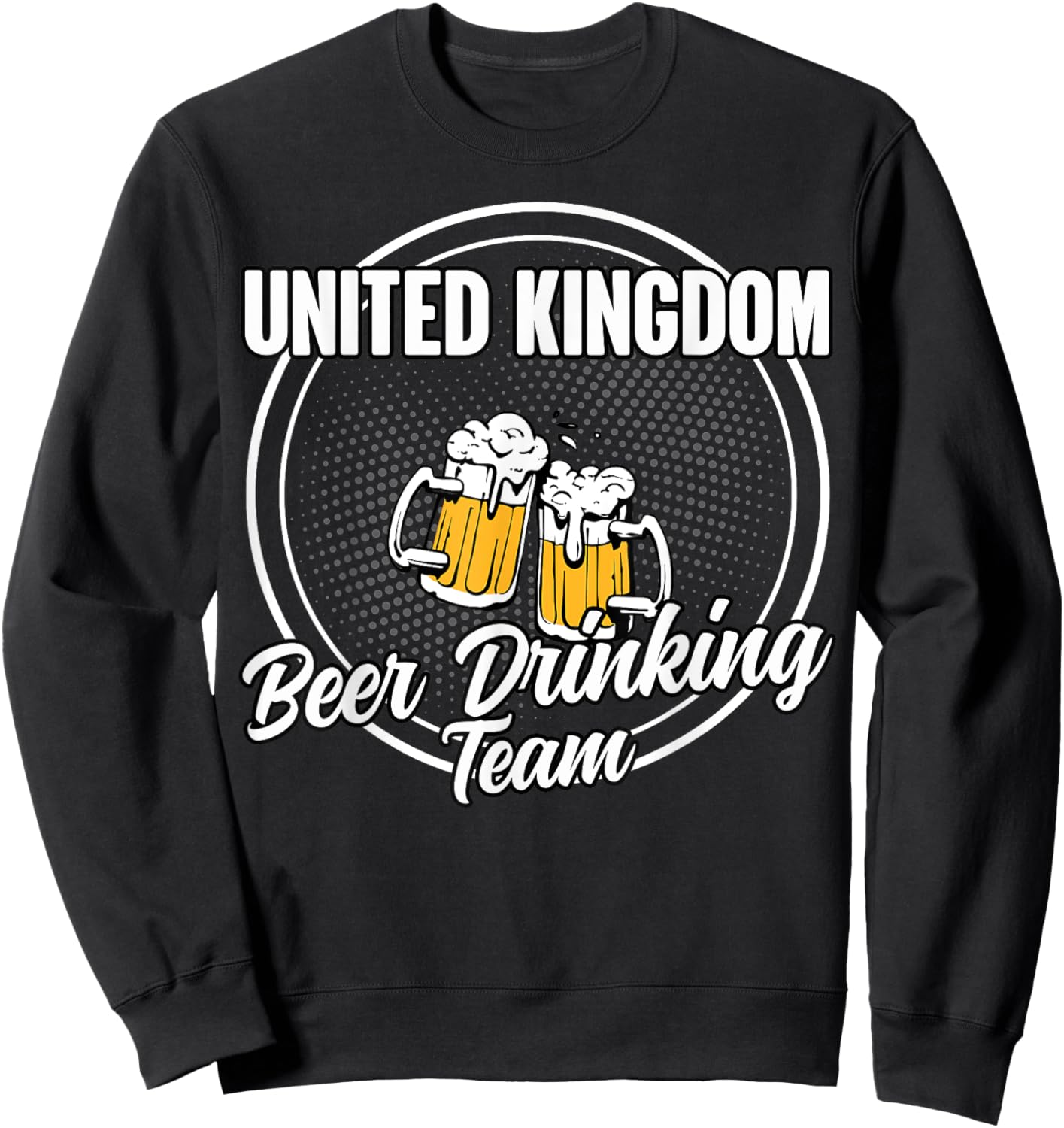 Funny United Kingdom Squad British Beer Drinking Team Sweatshirt - Sweatshirt | Black