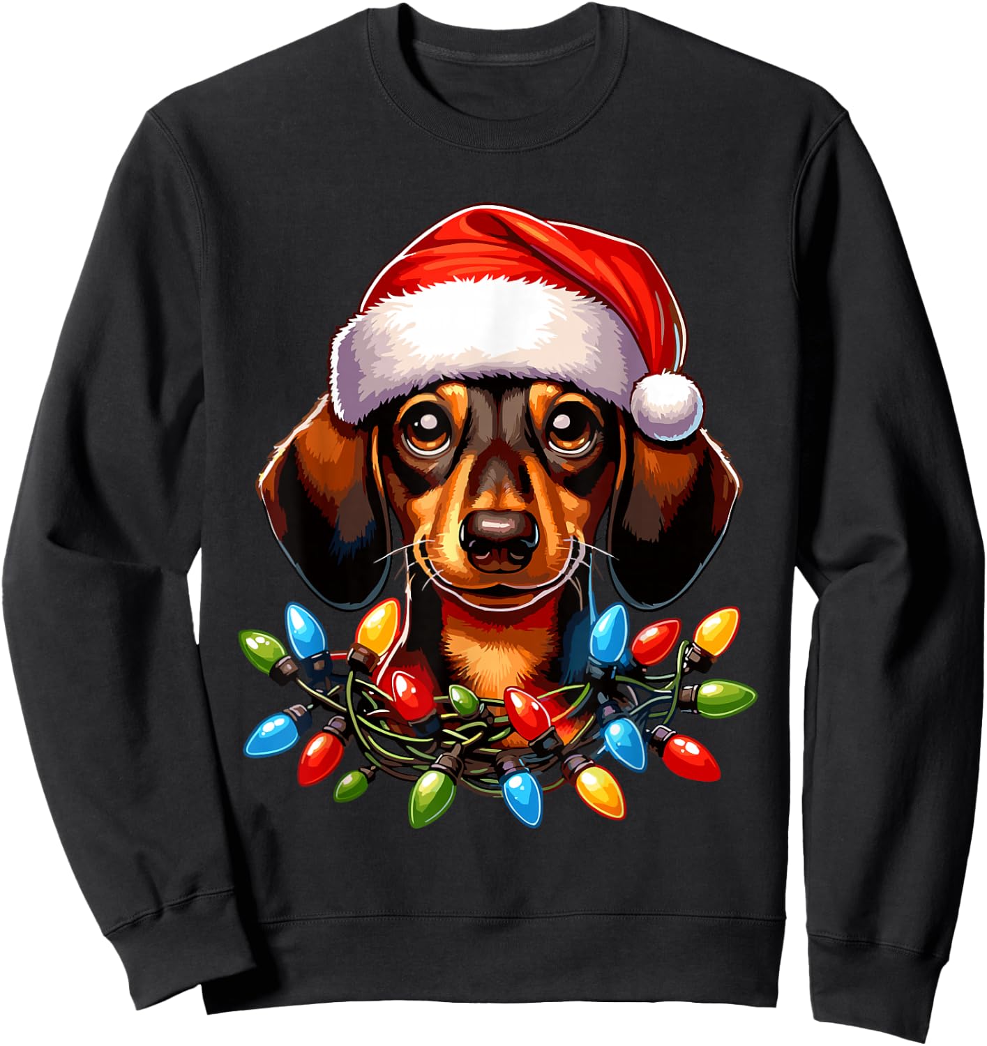 Dog Owner Xmas Men Women Favorite Dachshund Christmas Sweatshirt - Sweatshirt | Black