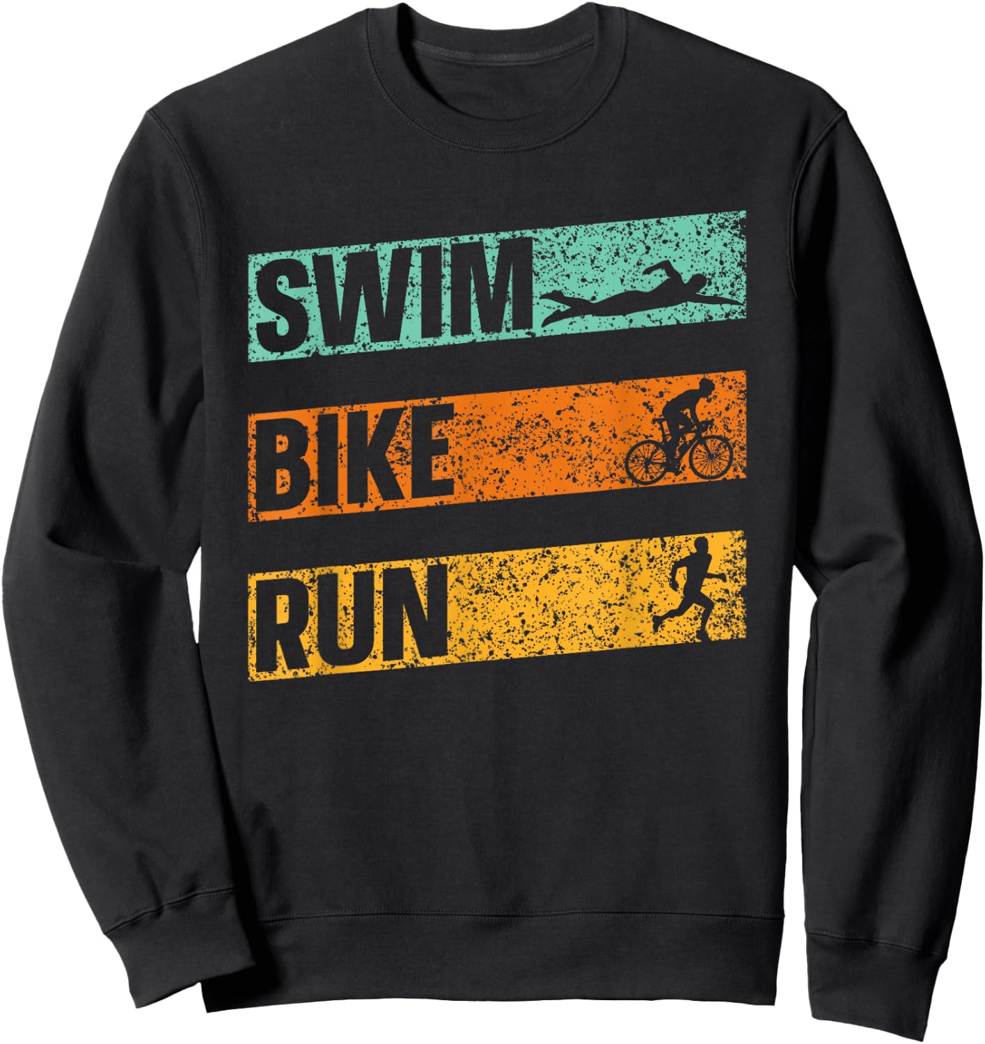 Swim Bike Run Triathlete Sports Triathlon Triathlons Sweatshirt - Sweatshirt | Black