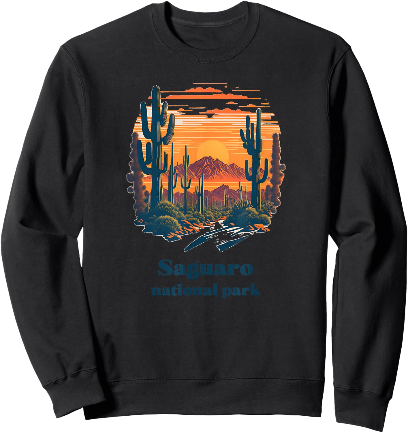 Saguaro National Park Arizona Landscape Style Sweatshirt - Sweatshirt | Black