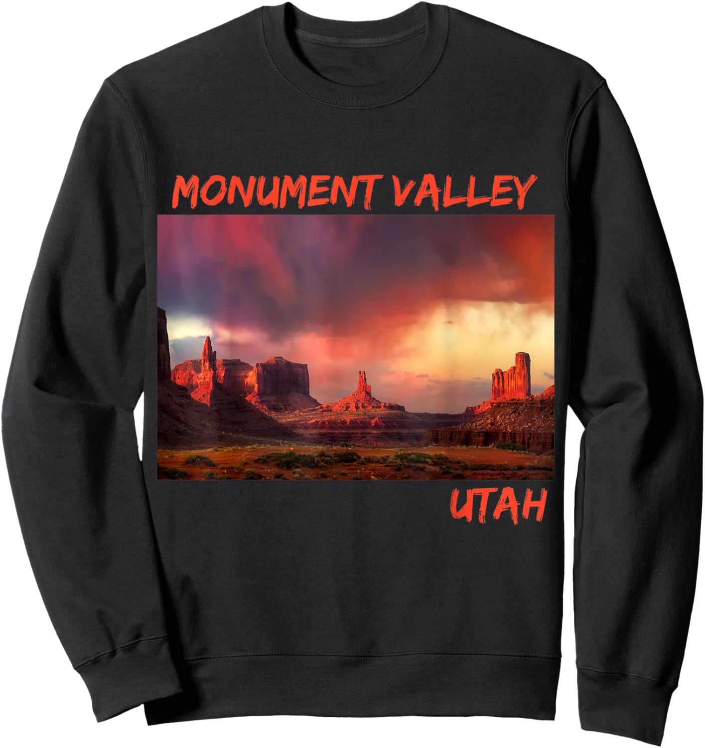 Monument Valley Utah Sweatshirt - Sweatshirt | Black