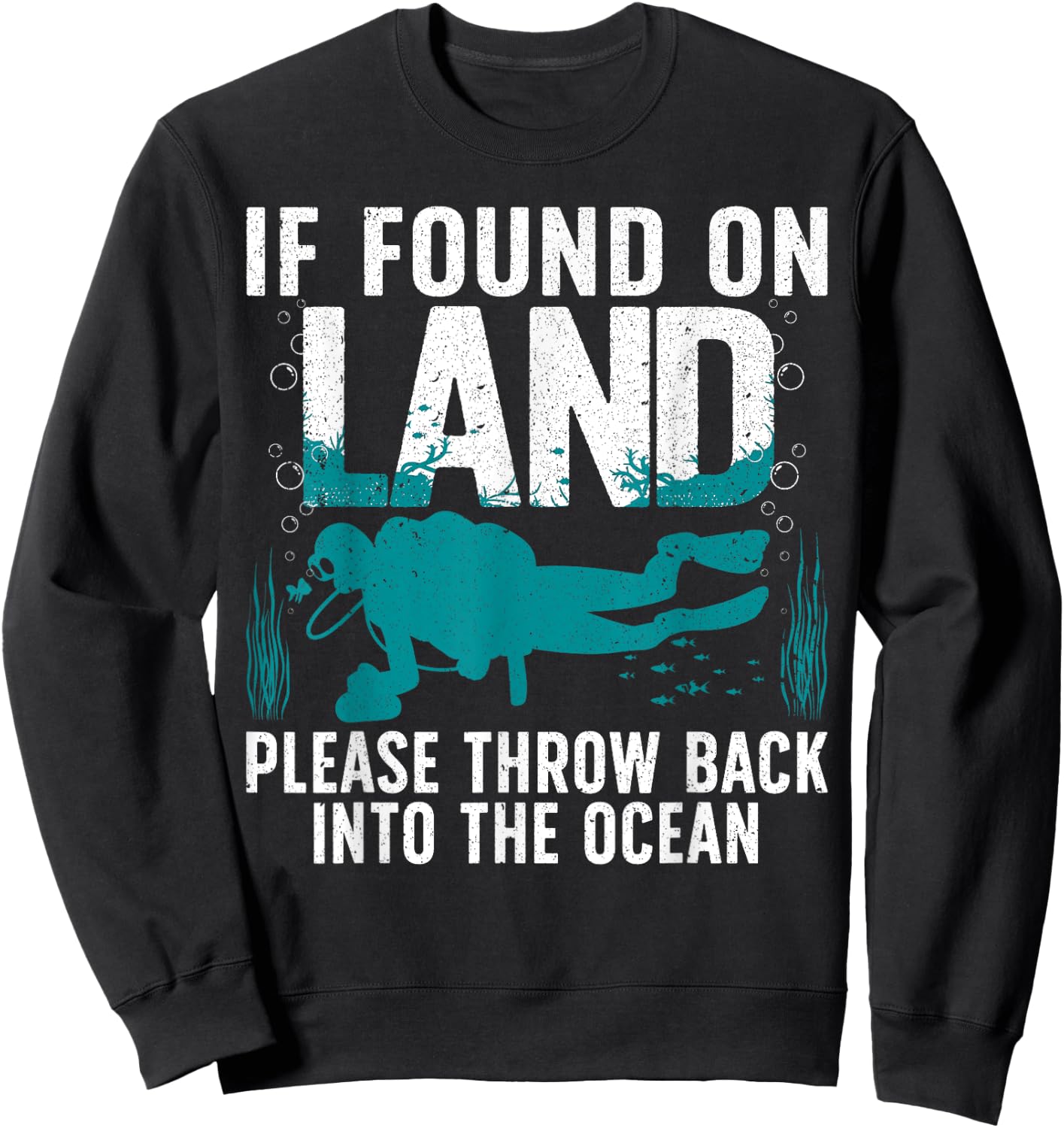 Cool Scuba Diving Women Ocean Open Water Scuba Diver Sweatshirt - Sweatshirt | Black