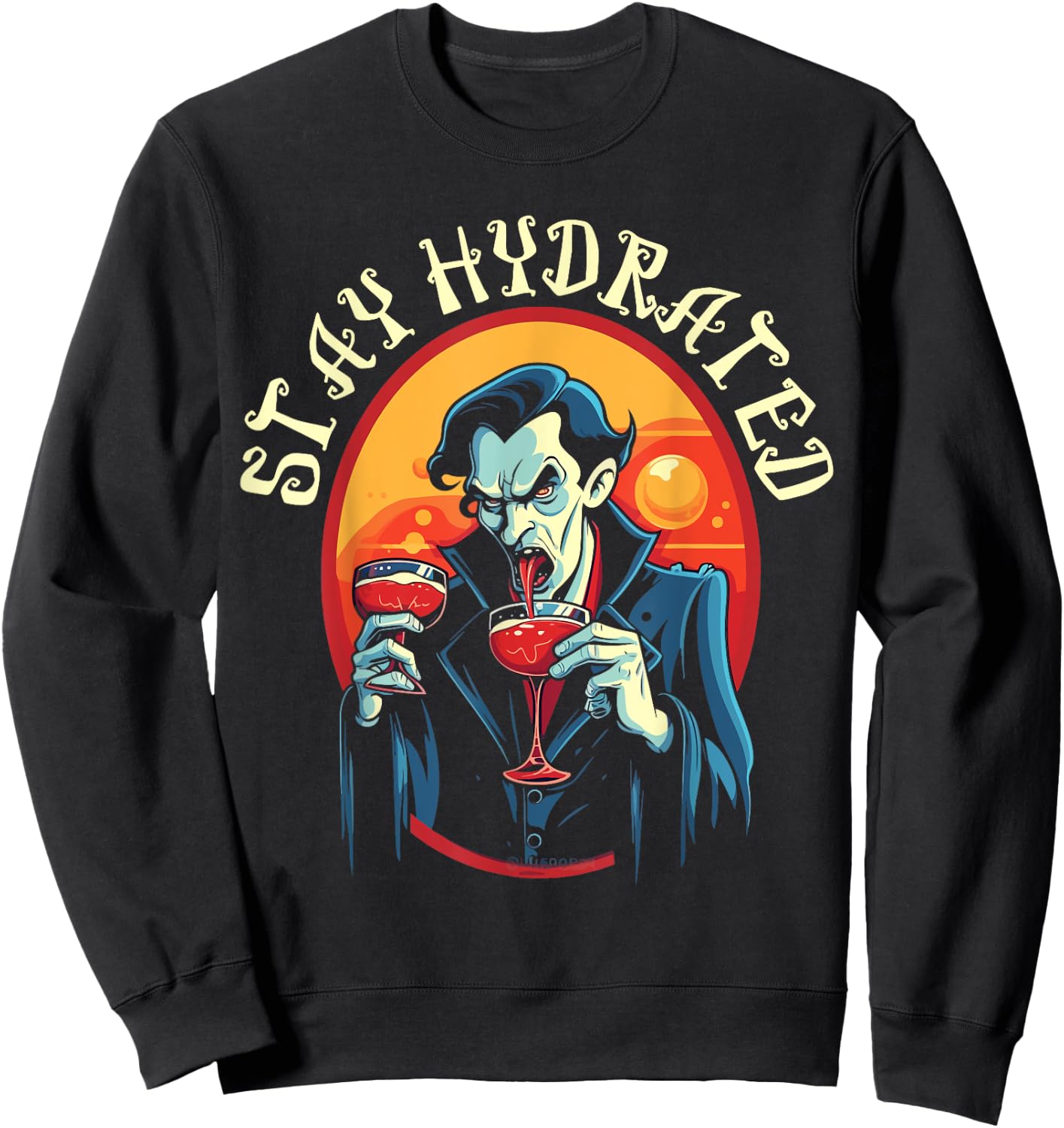 Dracula Halloween Scary Trick Or Treat Spooky Vampire Sweatshirt - Sweatshirt | Black