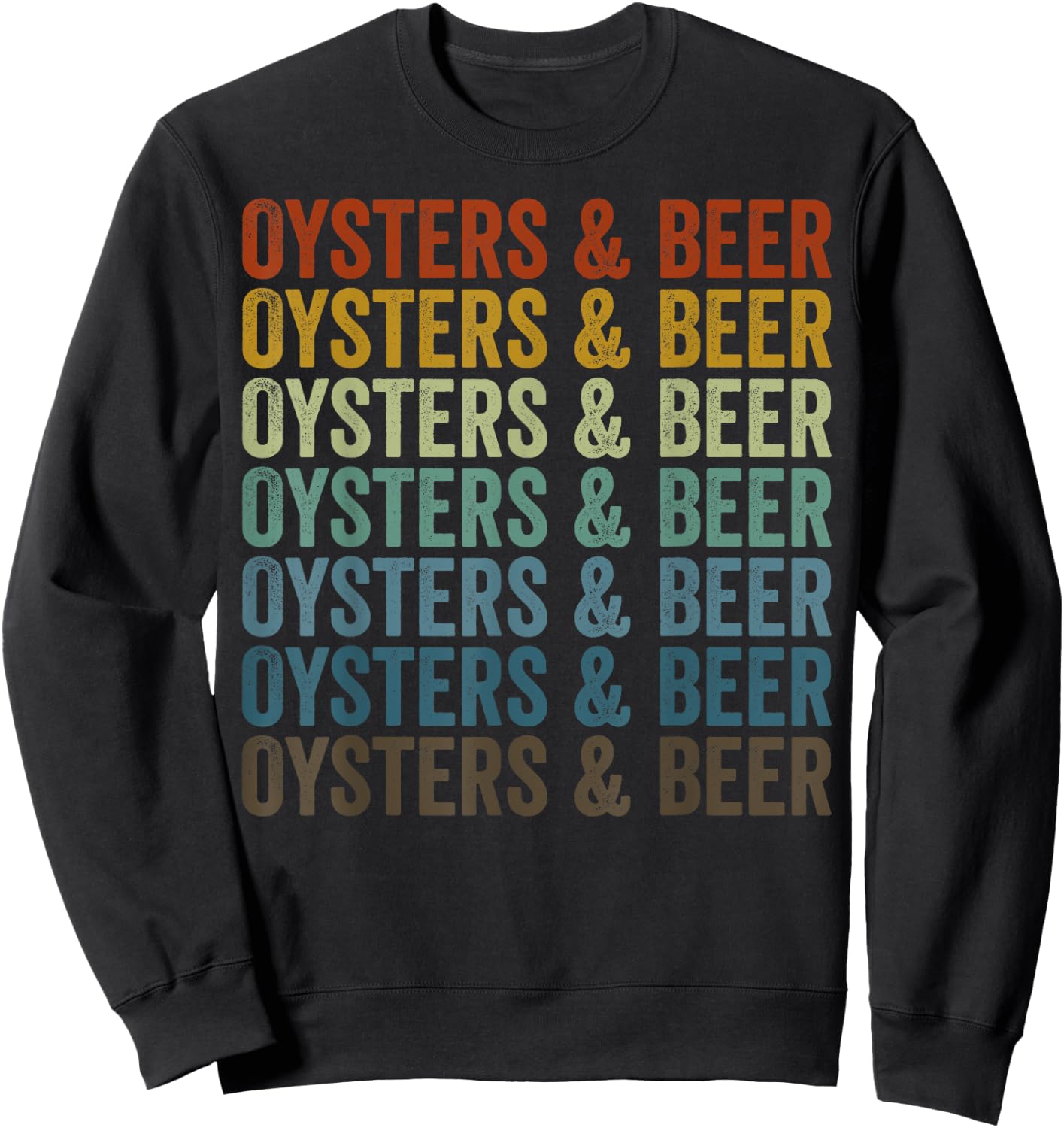 Oysters & Beer Oyster Oyster Shucking Seafood Lover Beer Sweatshirt - Sweatshirt | Black