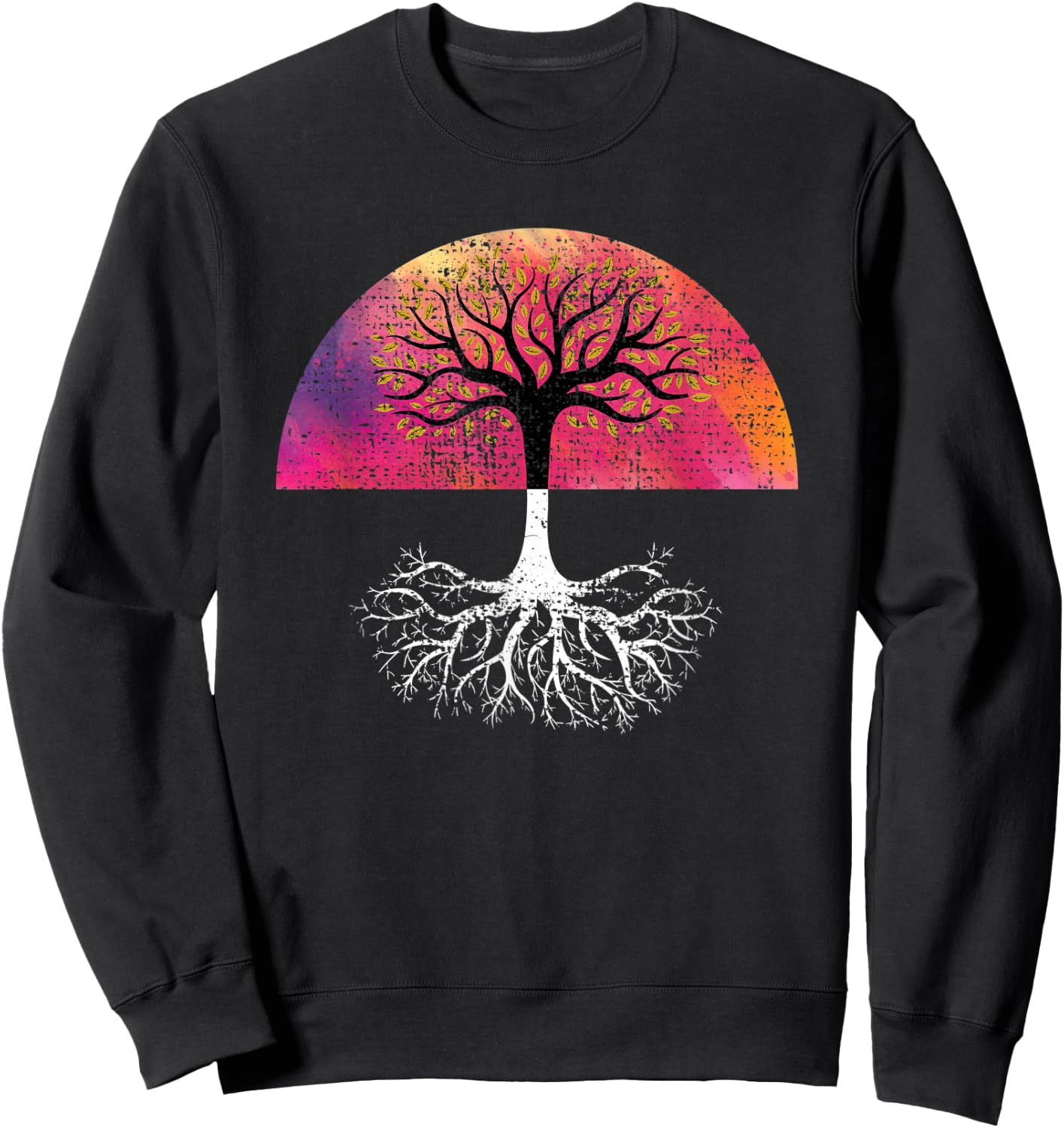 Tree Of Life Growth Tree Of Life Roots Yoga Sweatshirt - Sweatshirt | Black