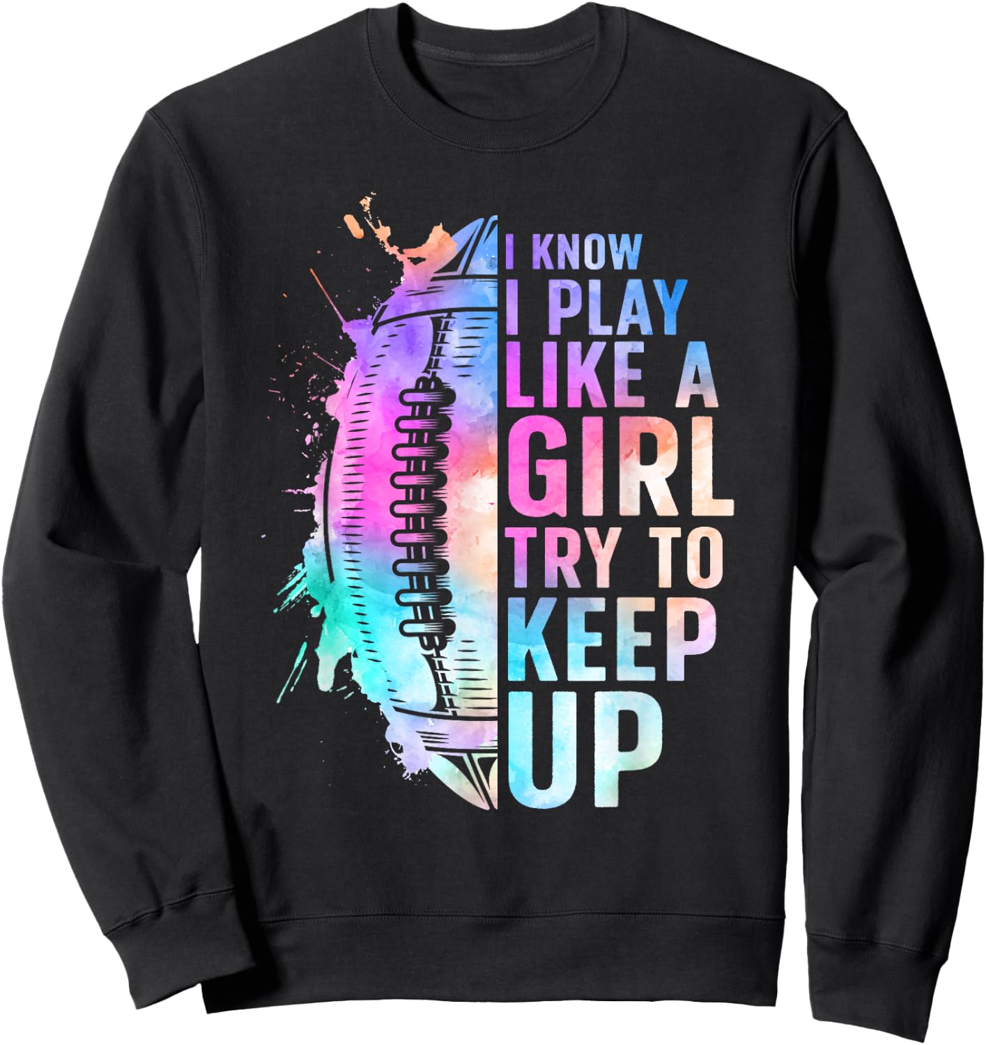 Cool Football Girls Football Player Coach Sports Sweatshirt - Sweatshirt | Black