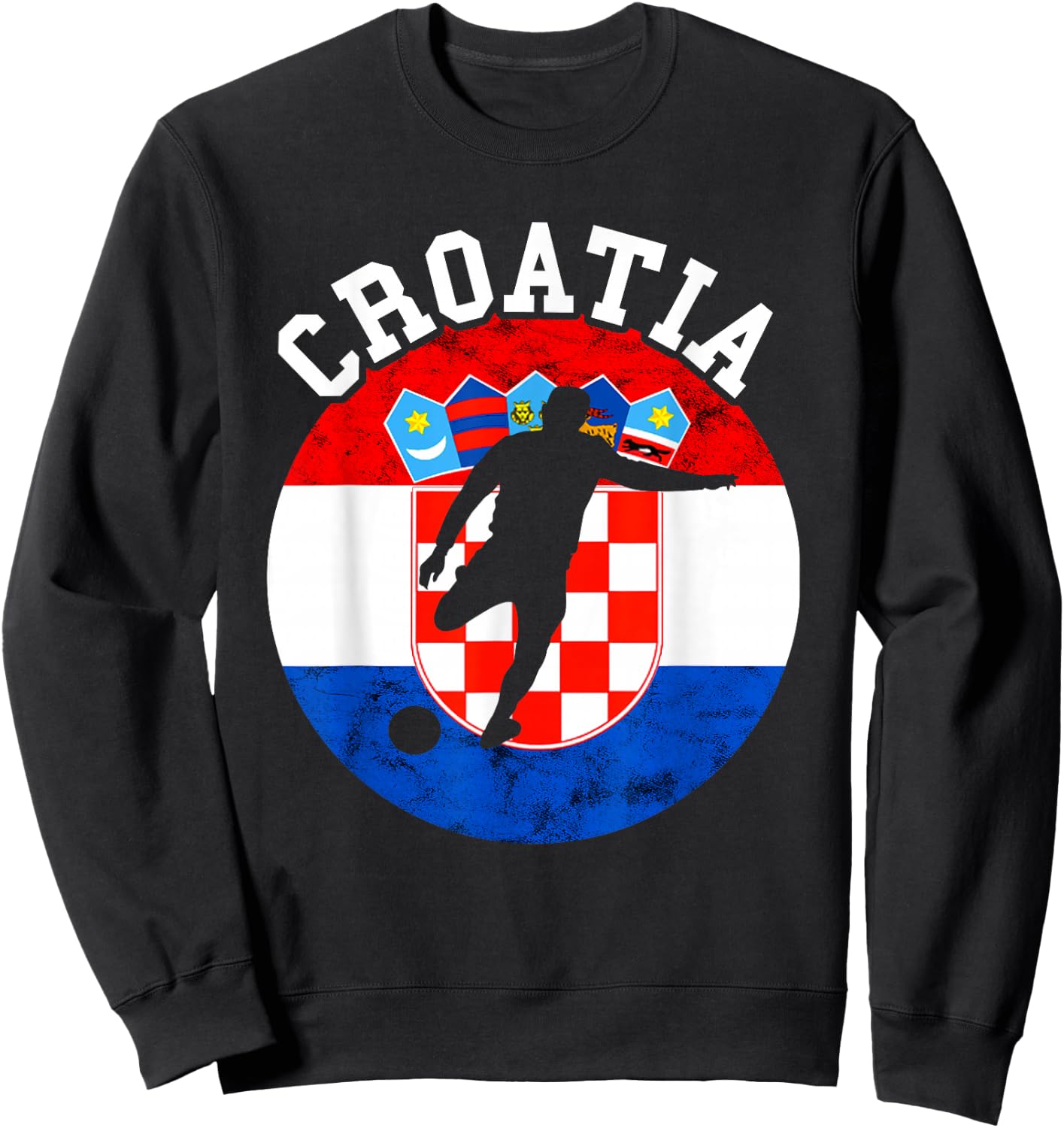 Croatia Croatian Football Croatian Flag Hrvatska Soccer Team Sweatshirt - Sweatshirt | Black