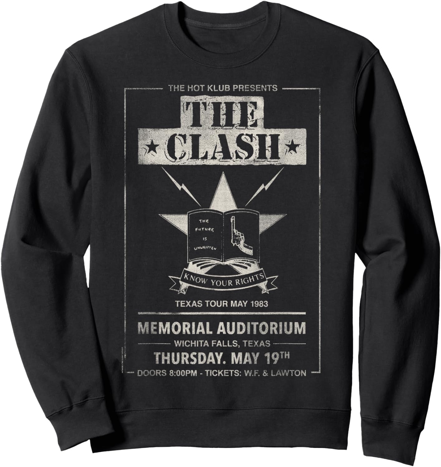 The Clash - Texas Tour 83' Wichita Falls Sweatshirt - Sweatshirt | Black
