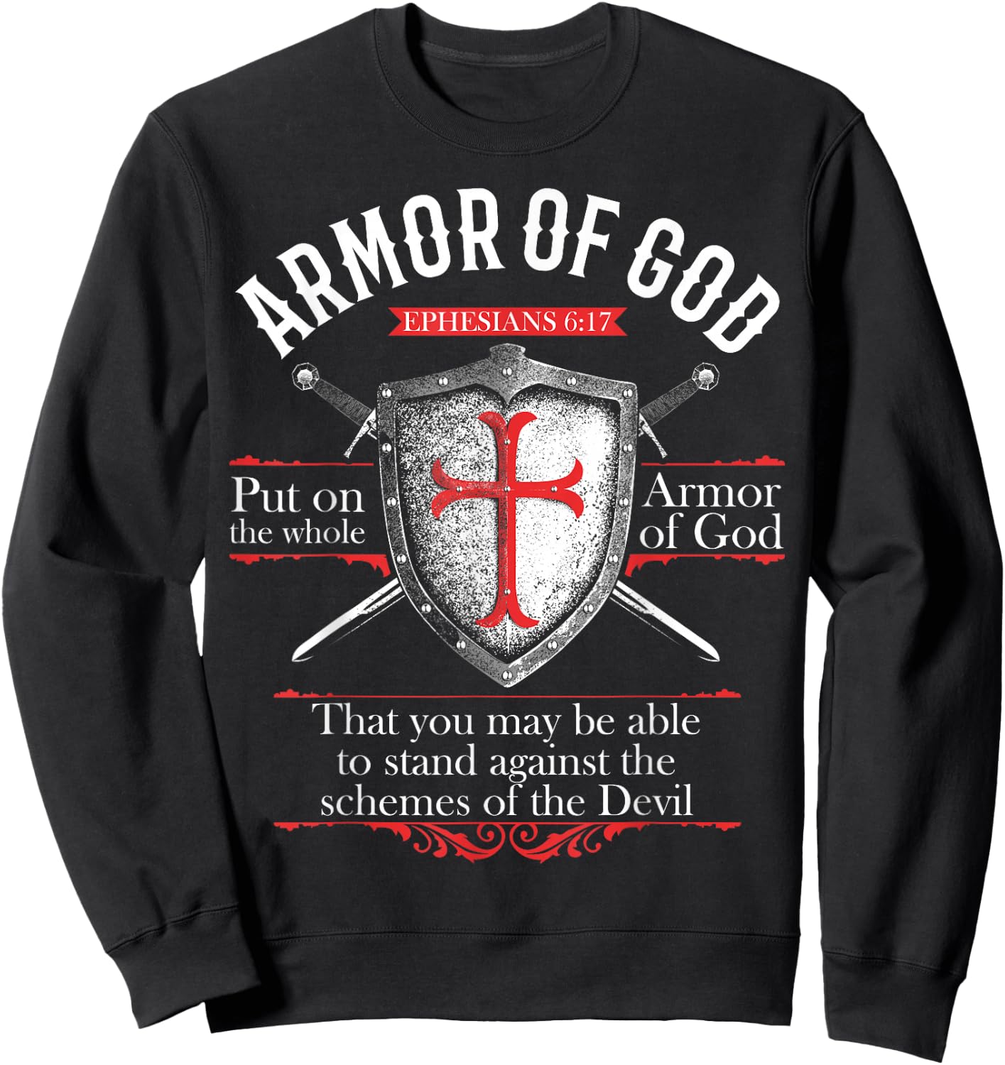 The Full Armor Of God - Ephesians 6:17 Sweatshirt - Sweatshirt | Black