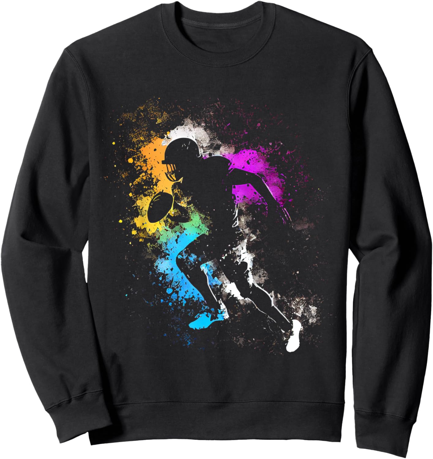American Football Player American Football Sweatshirt - Sweatshirt | Black