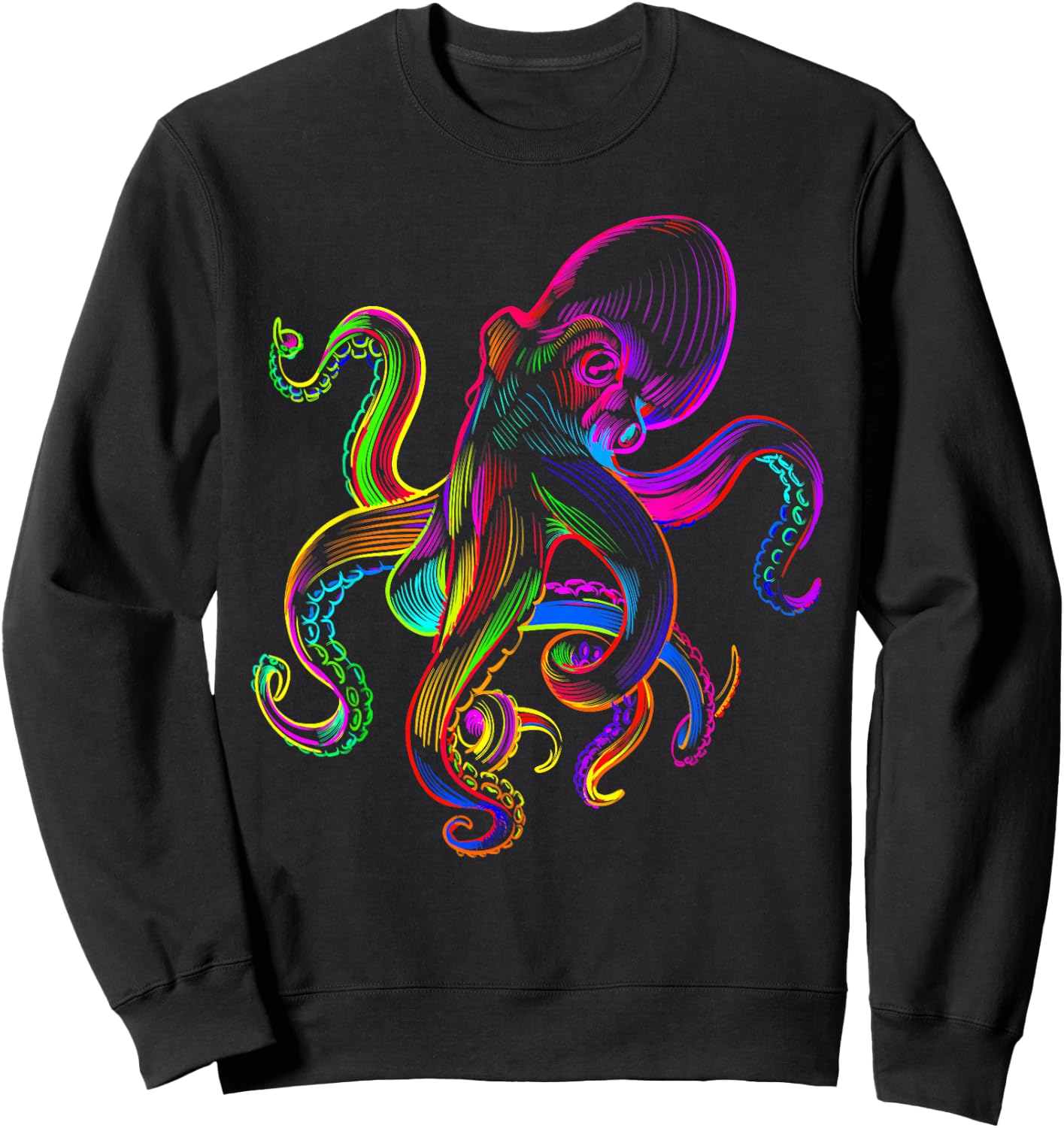 Funny octopus sea monster krakens Jellyfishes sea animals Sweatshirt - Sweatshirt | Black