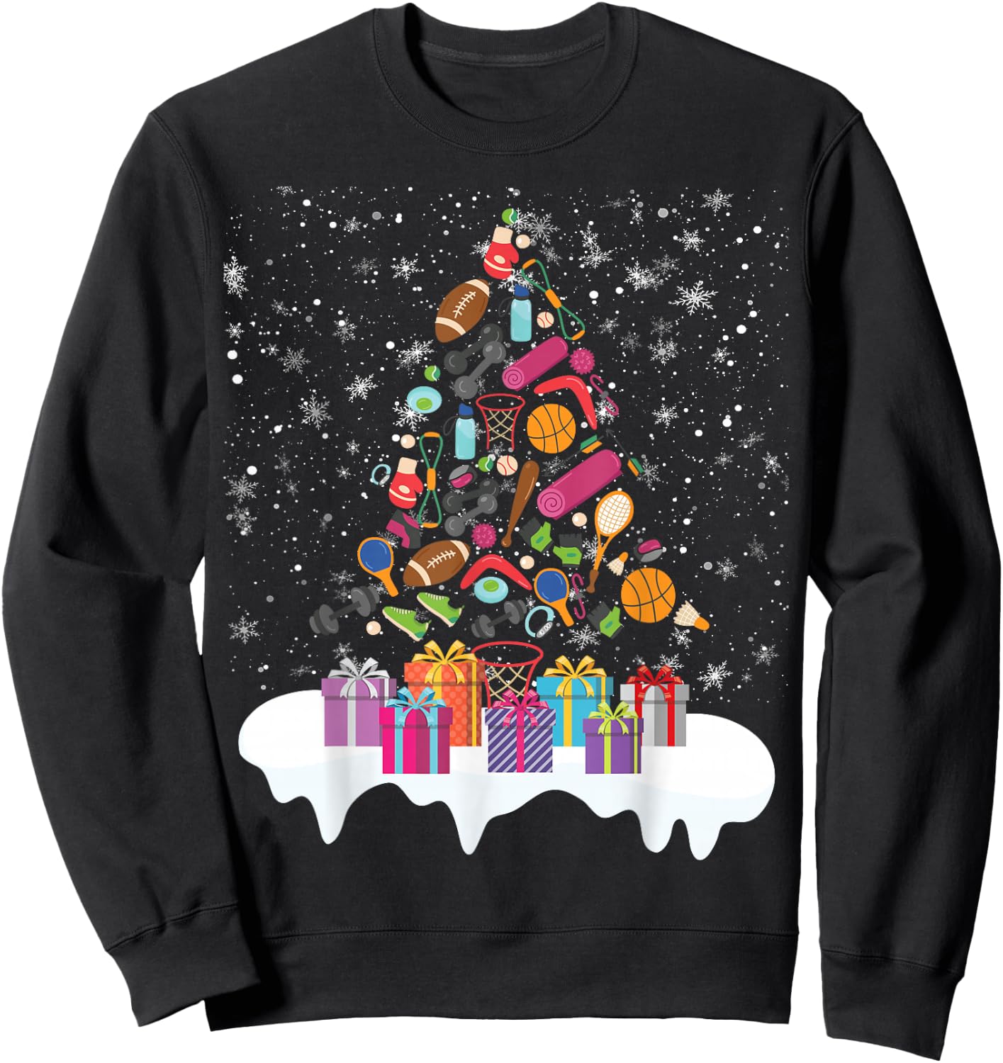 PE Teacher Christmas Tree Physical Education Xmas Party Women Sweatshirt - Sweatshirt | Black