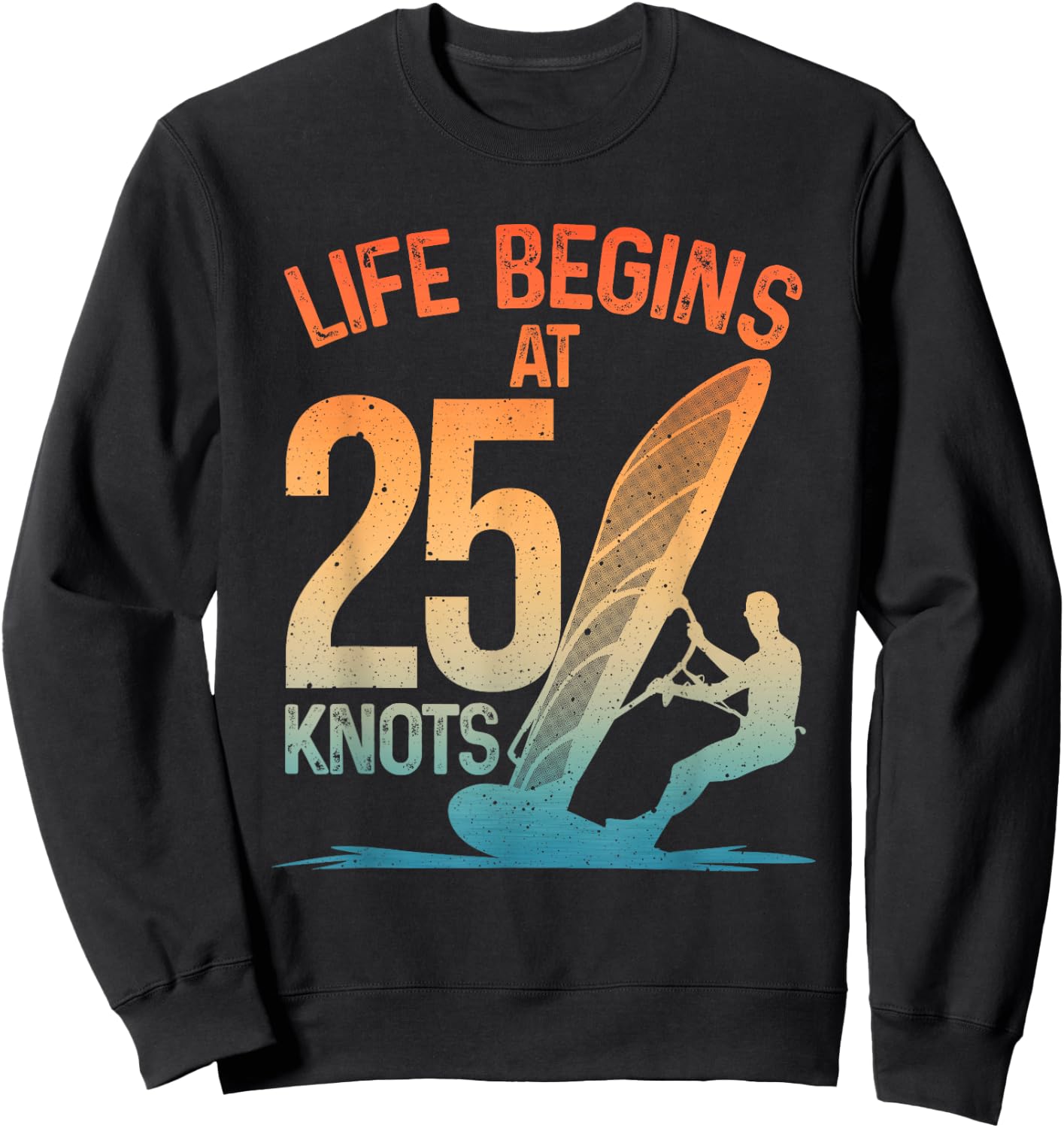 Funny Windsurfing Design Women Windsurfer Surfing Sweatshirt - Sweatshirt | Black