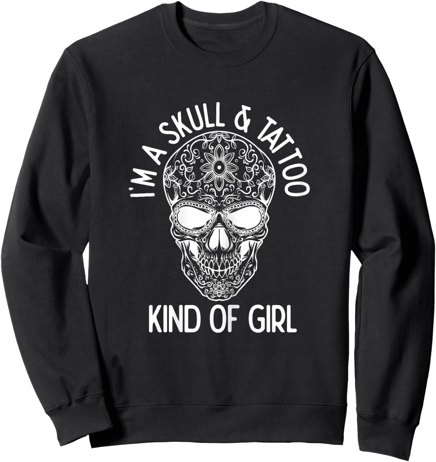 Ich bin ein Skull & Tattoo Kind of Girl Tattoo Lover Skirt Sweatshirt - Sweatshirt | Black