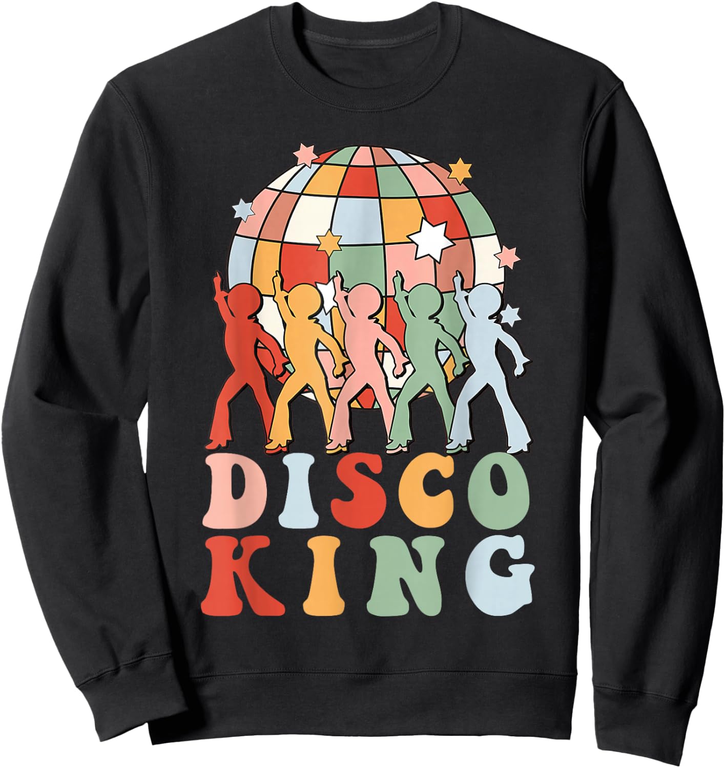 Disco King Funky Vintage 70s 80s For Dance Party Gifts Sweatshirt - Sweatshirt | Black