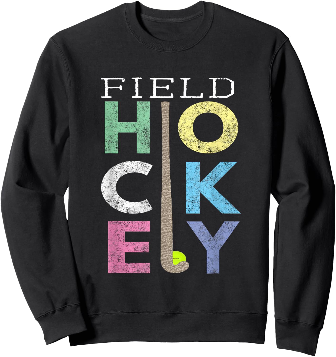Girls Love Field Hockey Fun Birthday Gift product Sweatshirt - Sweatshirt | Black