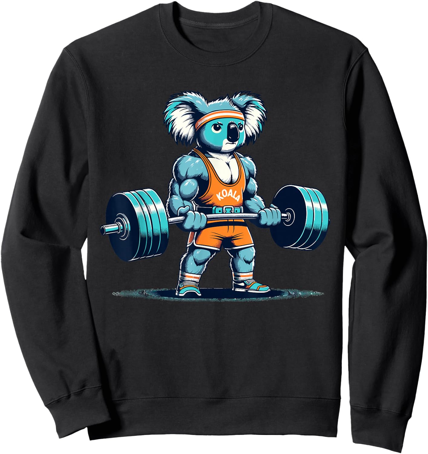 Fitness Gym Koala Bodybuilding Weightlifting koala workout Sweatshirt - Sweatshirt | Black