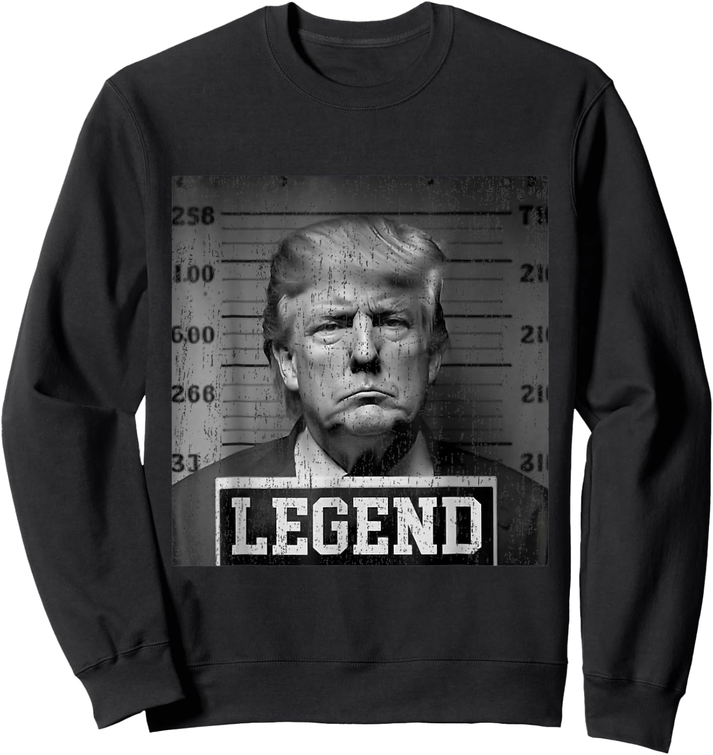 Trump 2024 Mugshot President Legend USA Black Retro Sweatshirt - Sweatshirt | Black