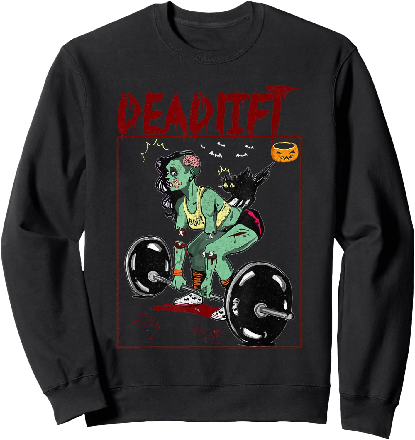 Deadlift Funny Halloween Costume Workout Exercise Fitness Sweatshirt - Sweatshirt | Black
