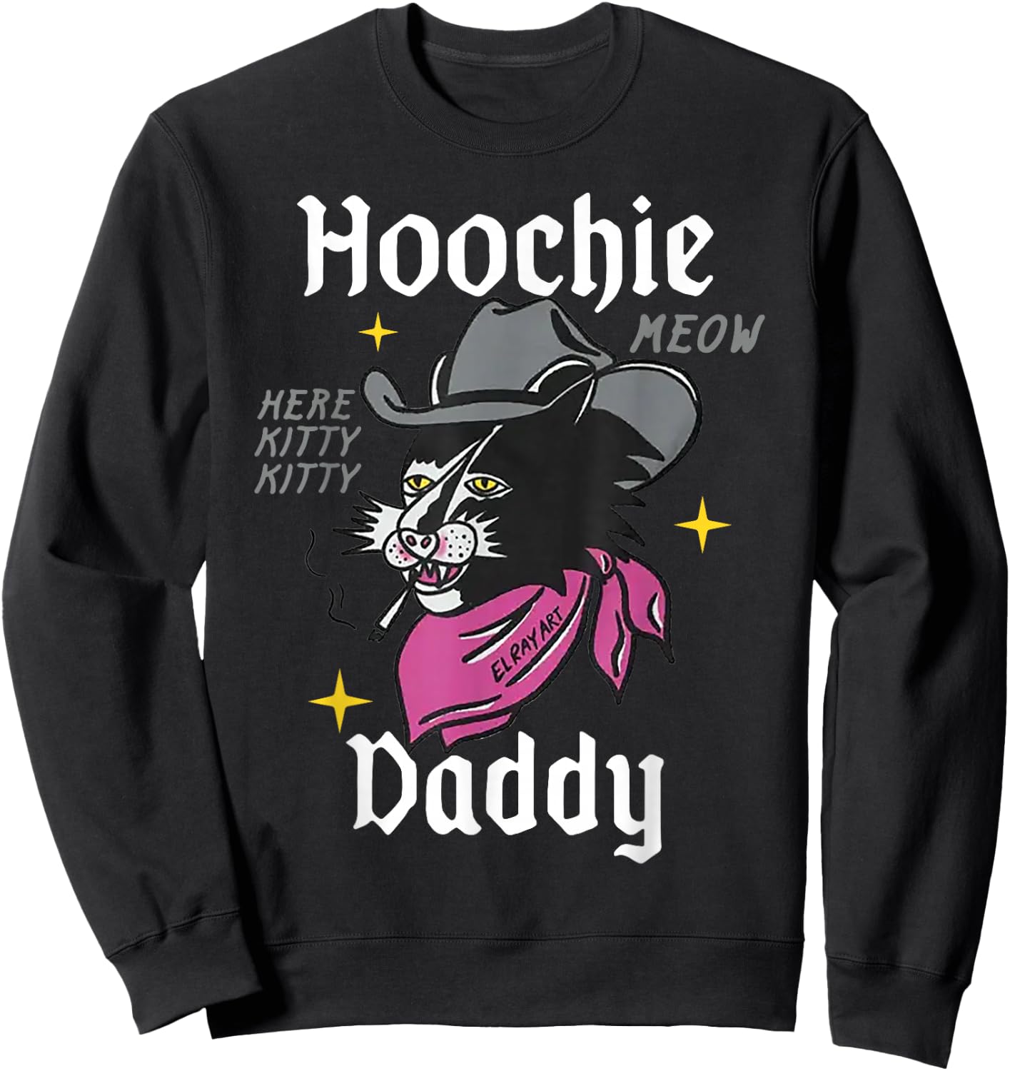 Hoochie Daddy Meow Sweatshirt - Sweatshirt | Black
