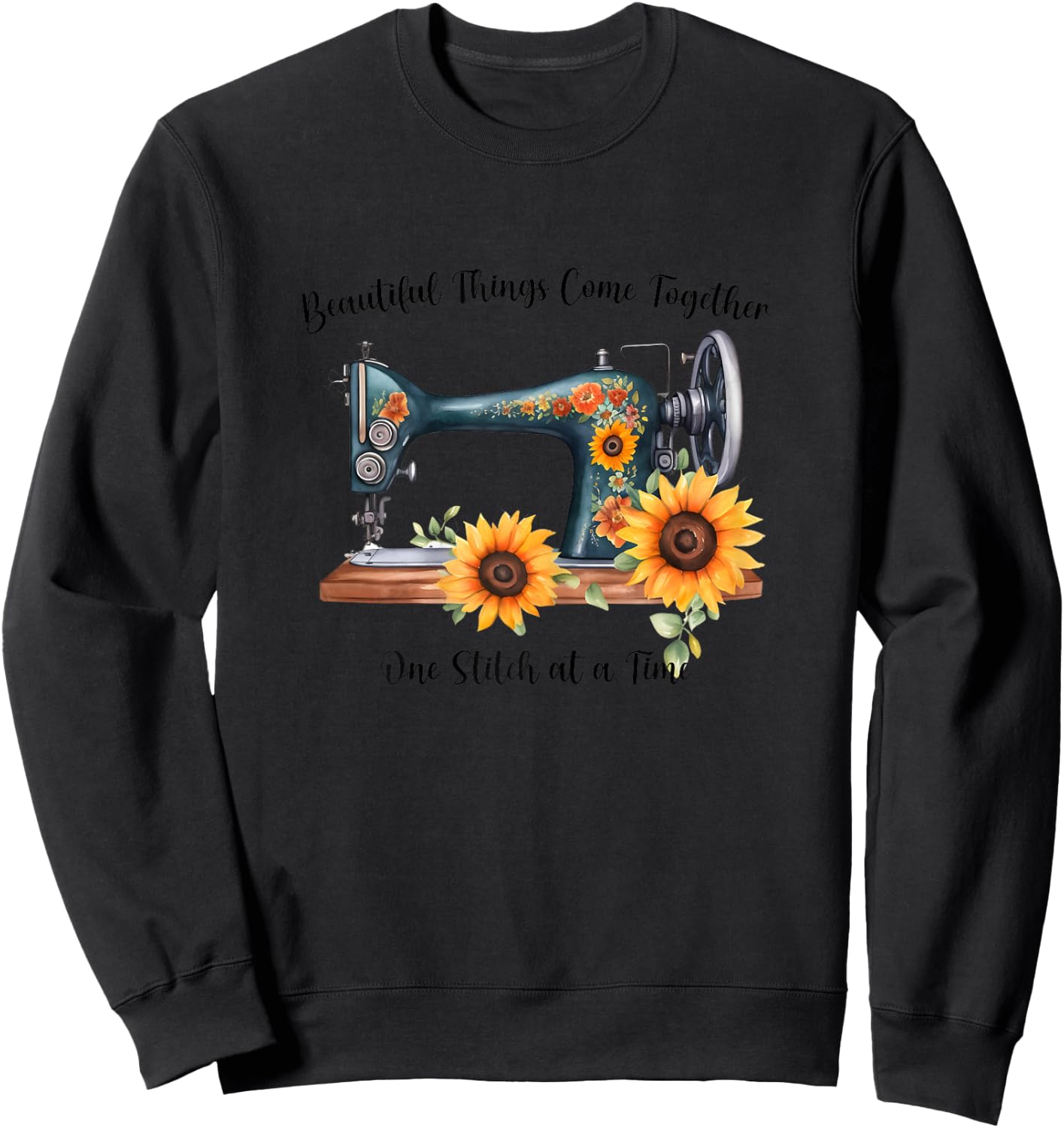 Quilting Yarn Graphic Design Seamstress Sewing Themed Sweatshirt - Sweatshirt | Black
