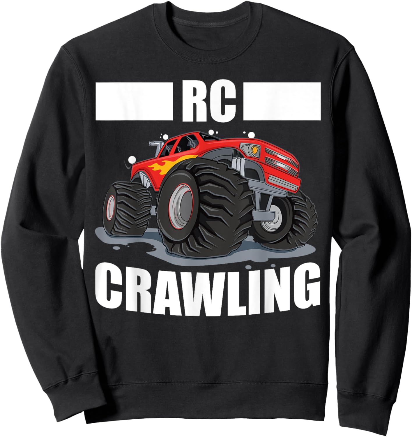 RC Crawling RC Crawler Funny RC Truck Remote Control Car Sweatshirt - Sweatshirt | Black