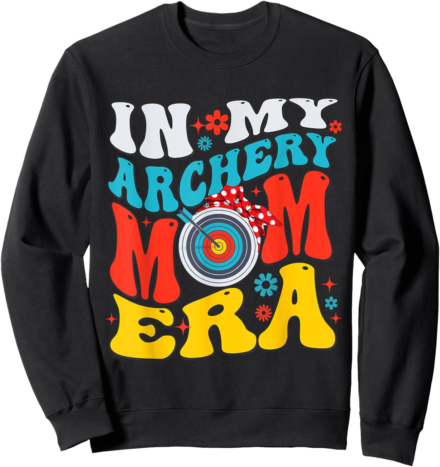 Retro In My Archery Mom Era Mama Boy Sweatshirt - Sweatshirt | Black