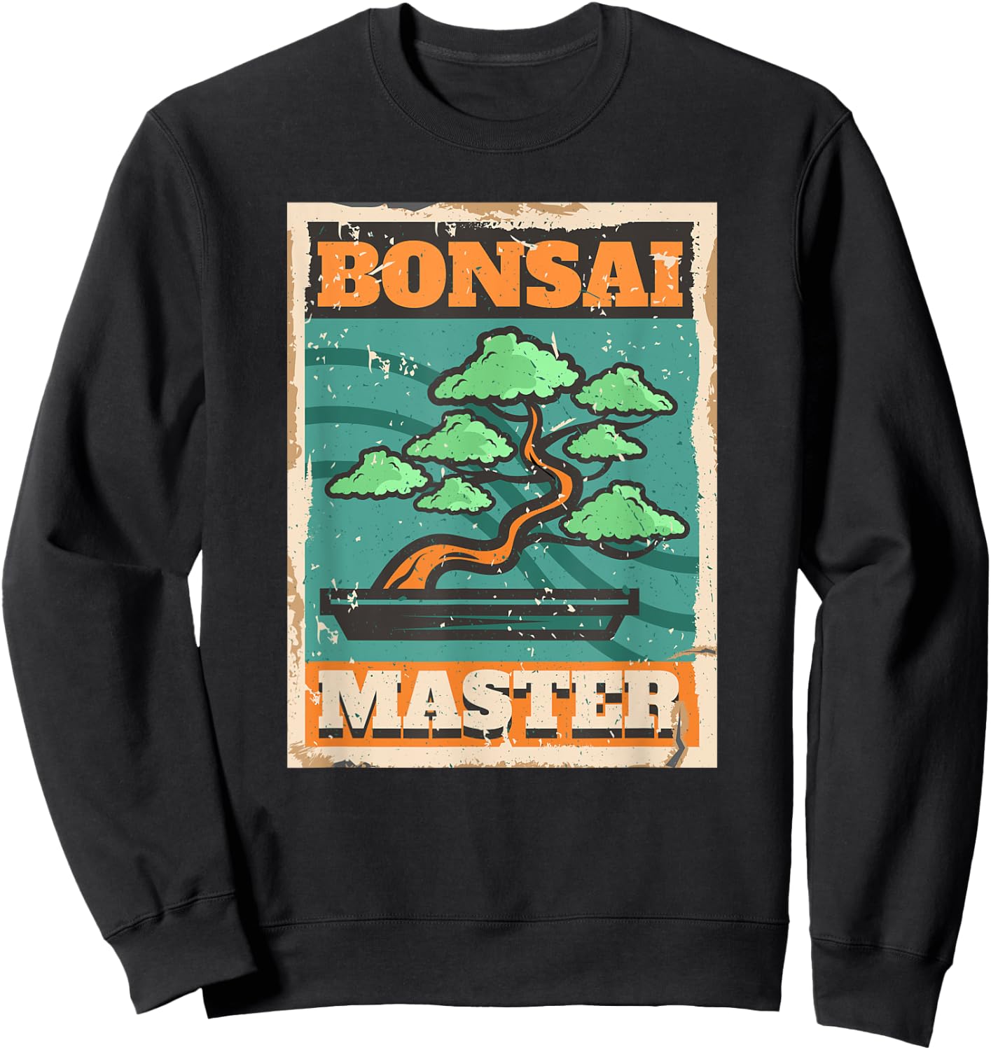 Vintage Bonsai Master Funny Bonzai Tree Lover Men Women Sweatshirt - Sweatshirt | Black