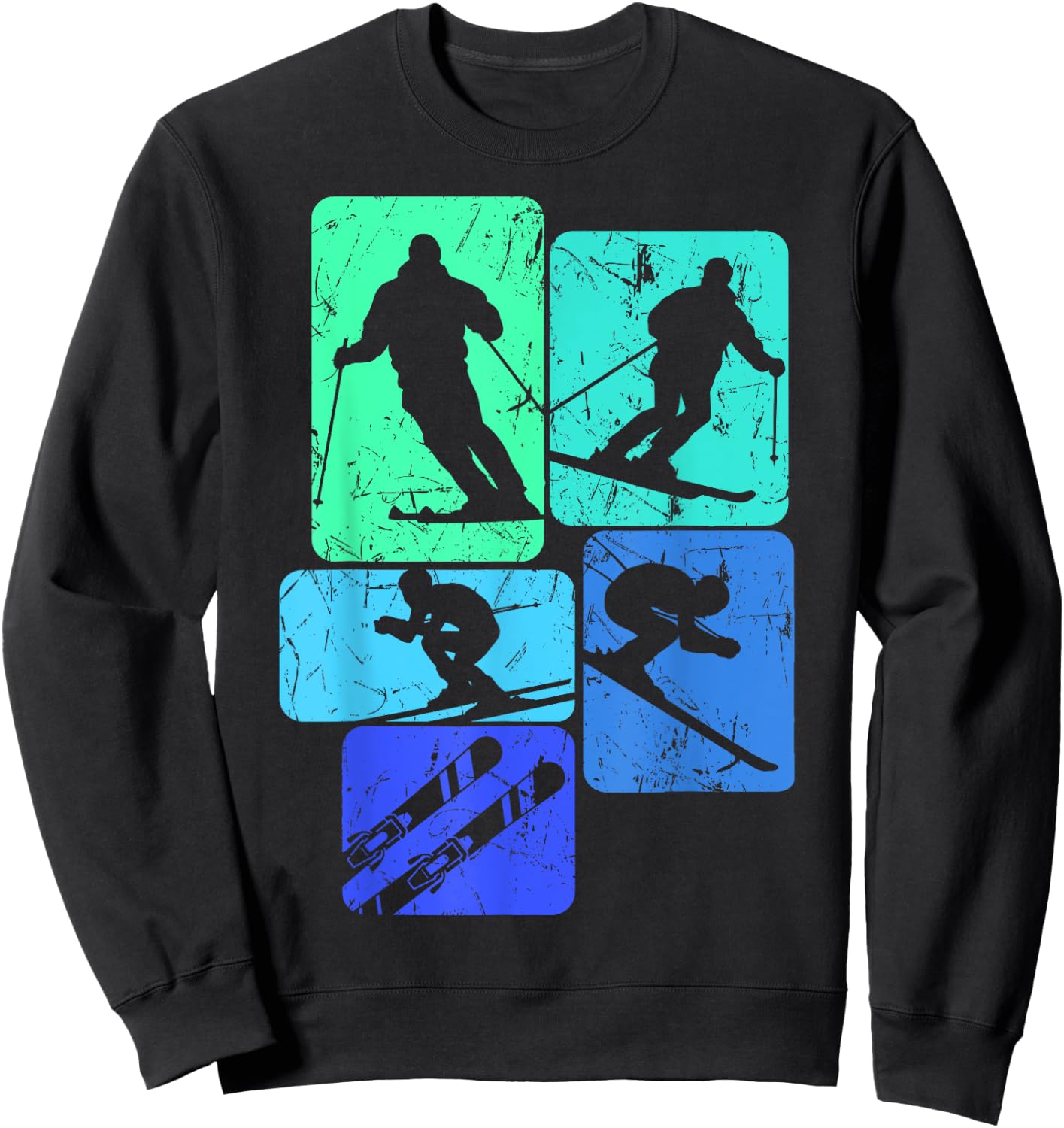 Skiing, skiing Sweatshirt - Sweatshirt | Black