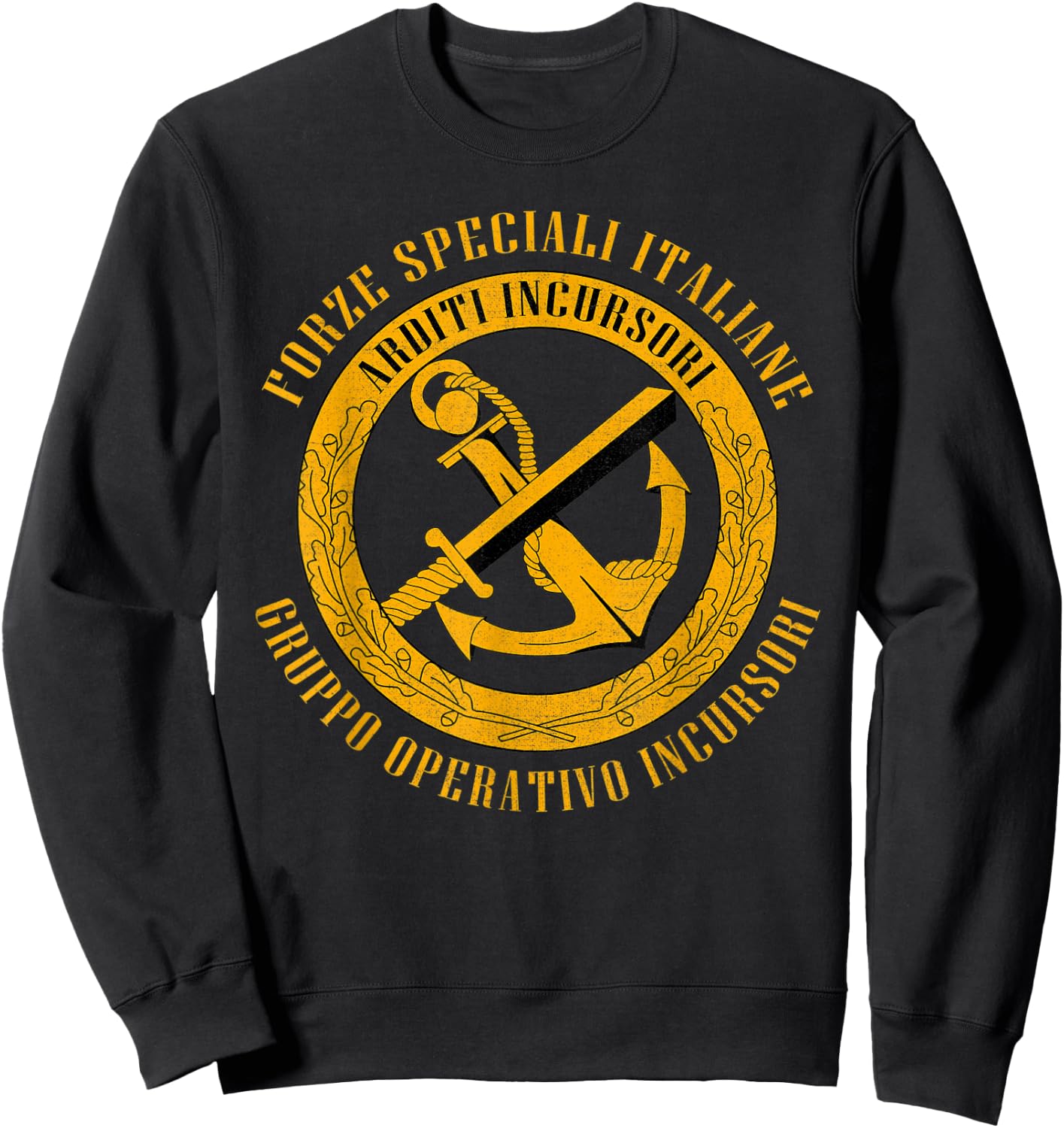 Italian Special Force Gruppo Operativo Incursori Military Sweatshirt - Sweatshirt | Black
