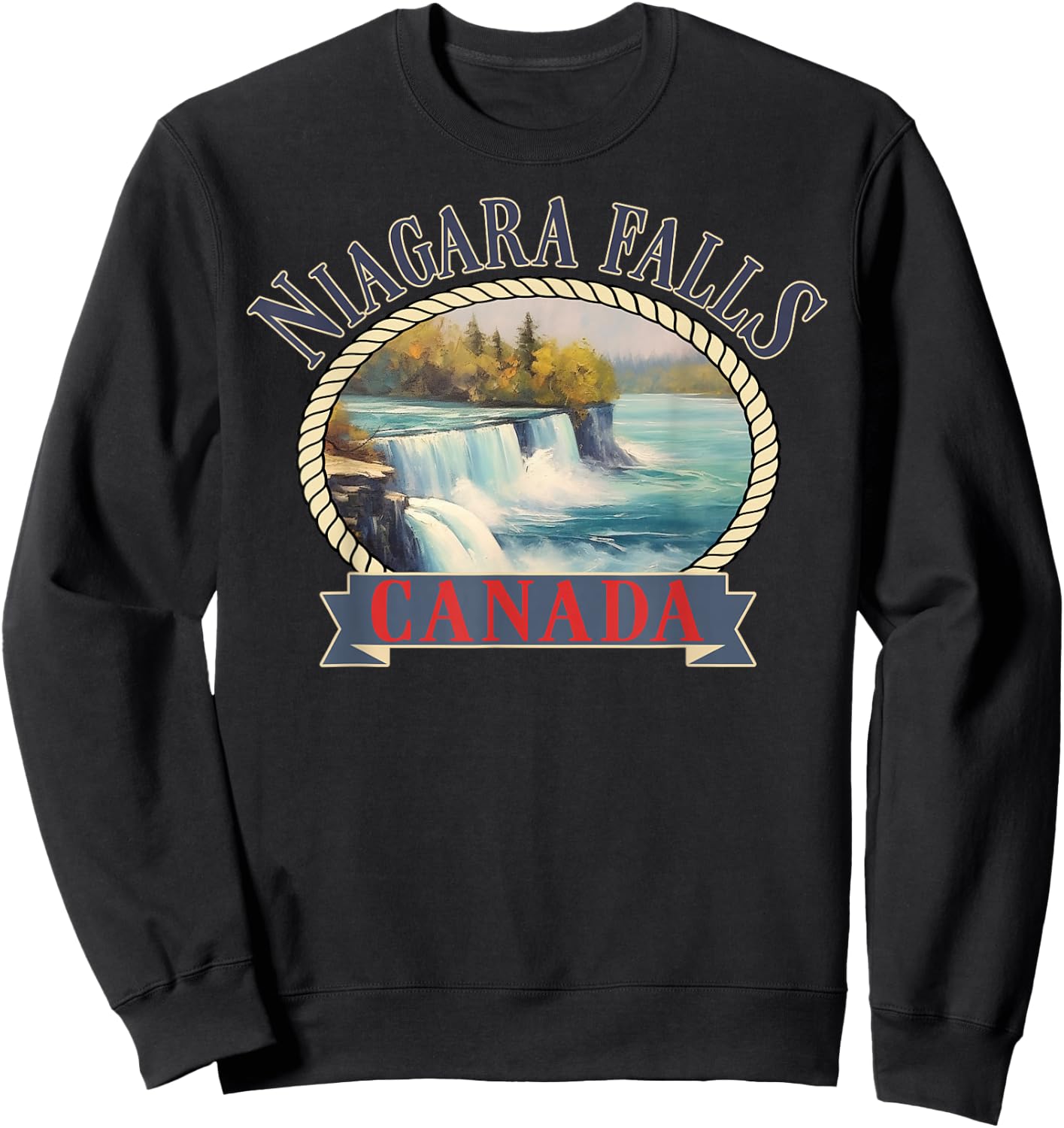 Niagara Falls Canada USA Nature river Sweatshirt - Sweatshirt | Black